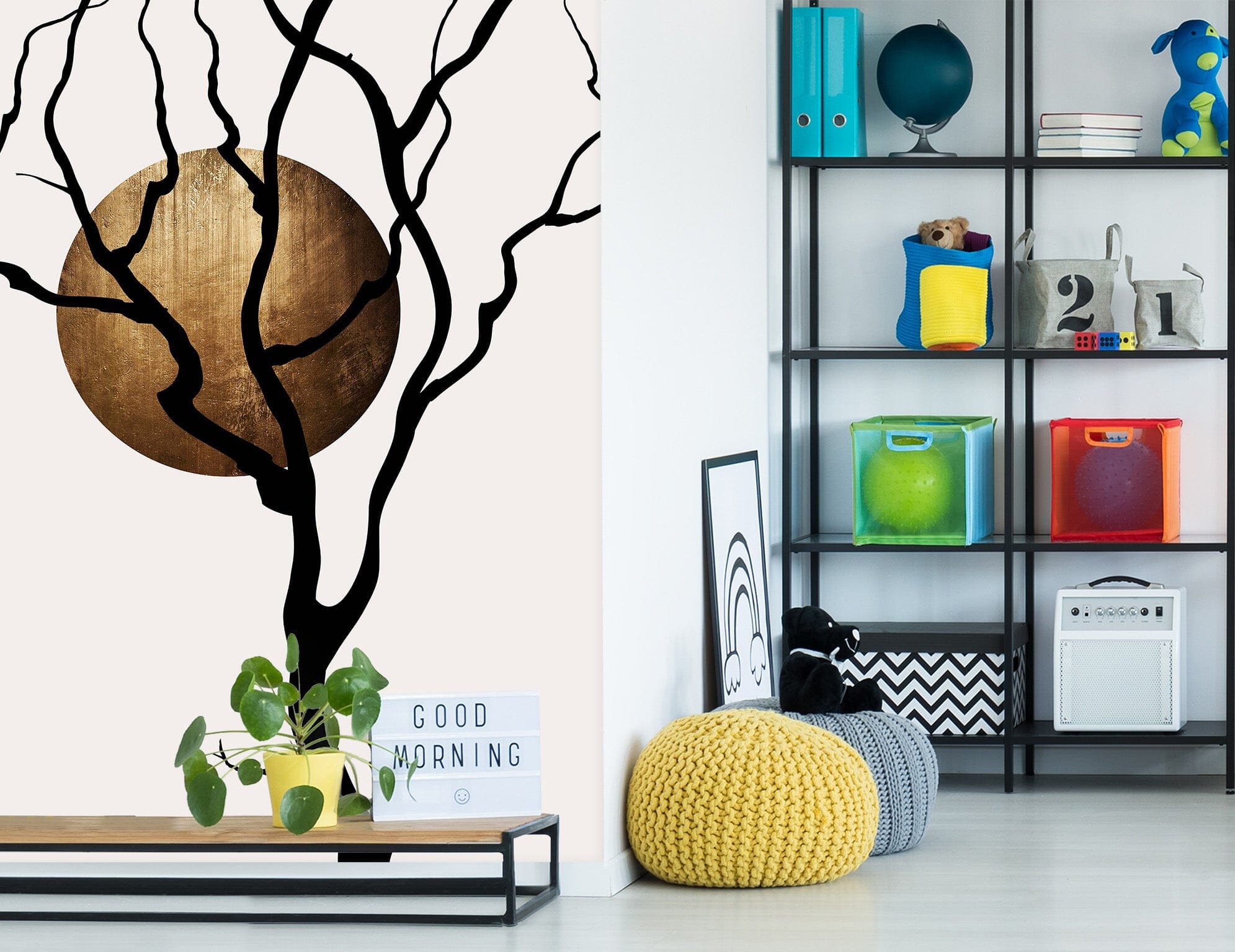 3D Twig Moon 1488 Boris Draschoff Wall Mural Wall Murals Wallpaper AJ Wallpaper 2