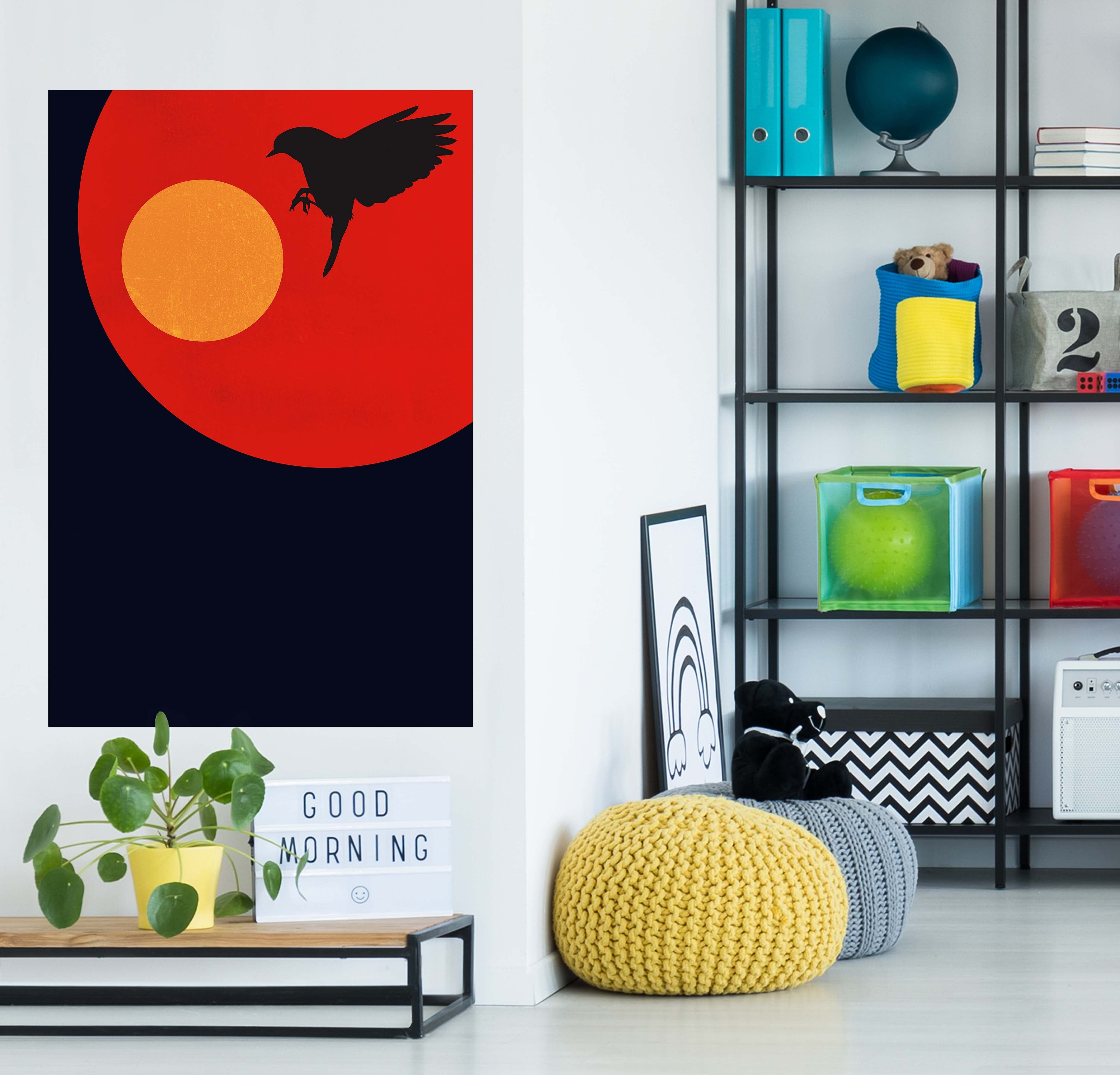 3D Bird Sun 231 Boris Draschoff Wall Sticker Wallpaper AJ Wallpaper 2