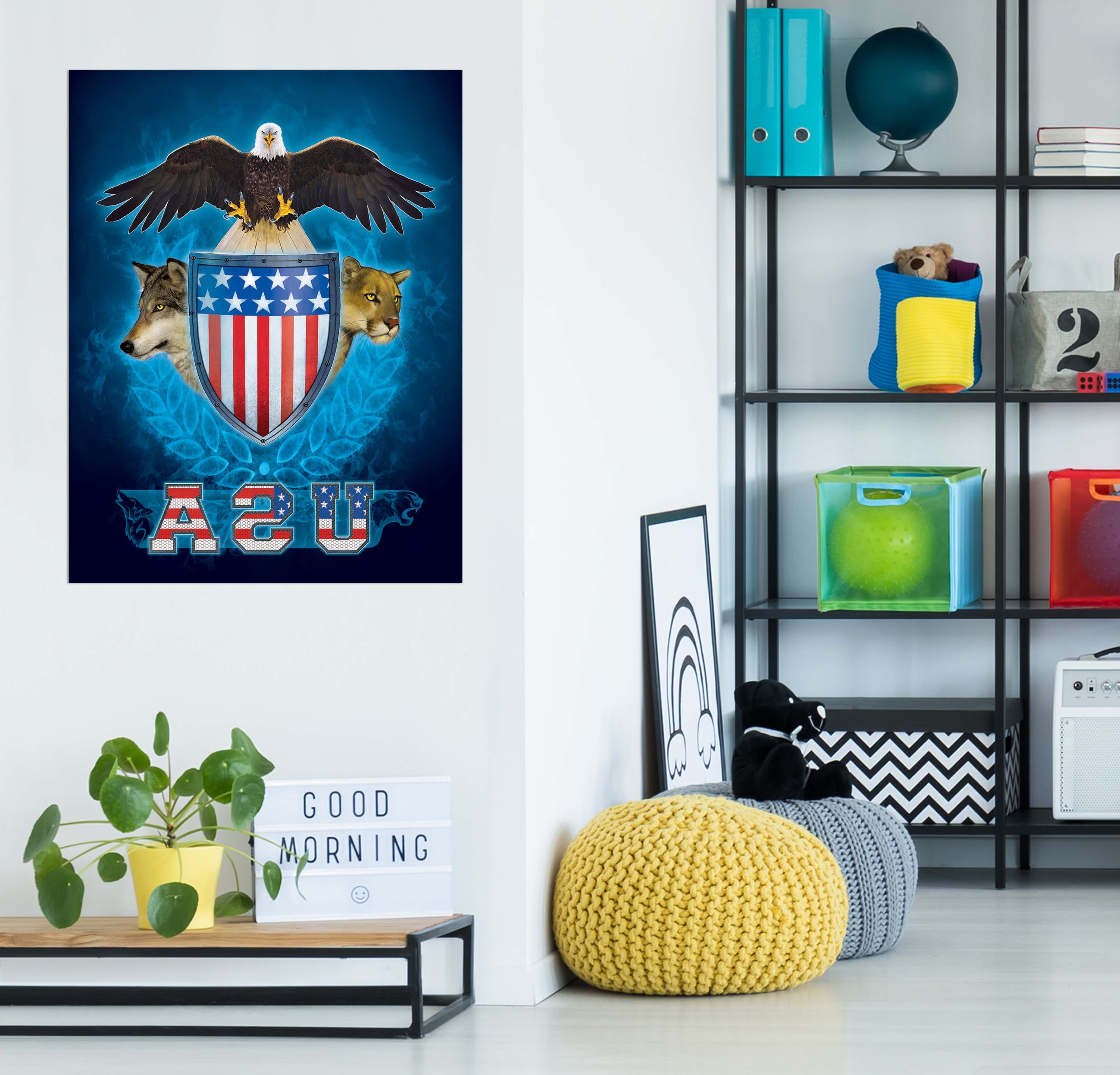 3D USA Trinity 089 Vincent Hie Wall Sticker Wallpaper AJ Wallpaper 2