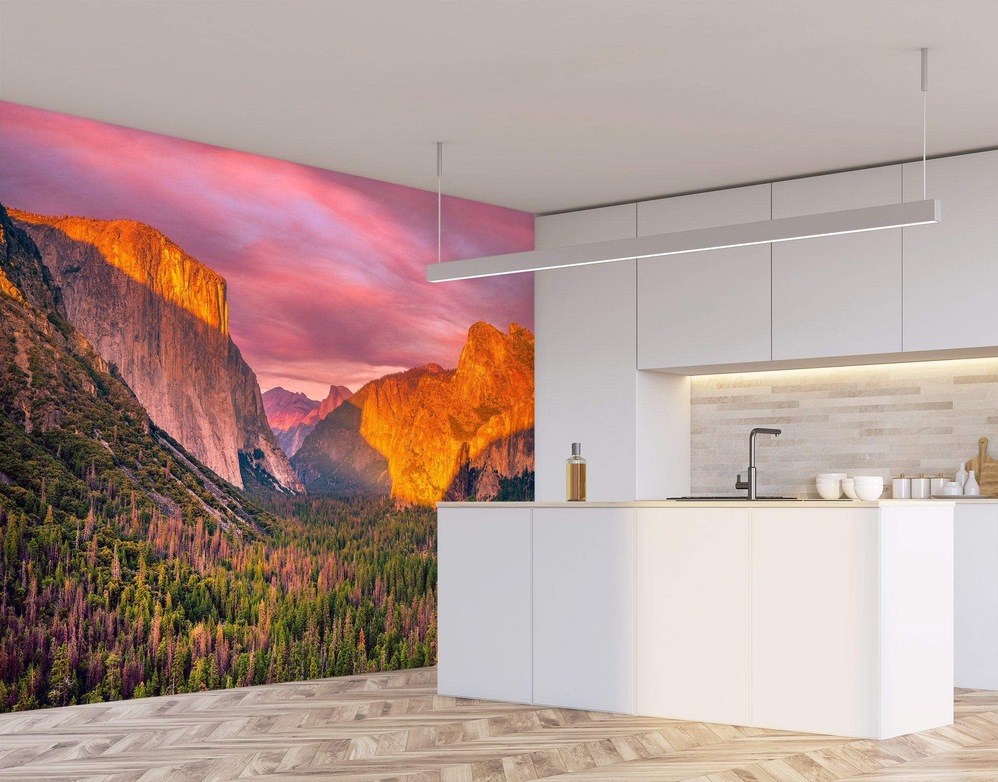 3D Sunset Valley 1454 Marco Carmassi Wall Mural Wall Murals Wallpaper AJ Wallpaper 2