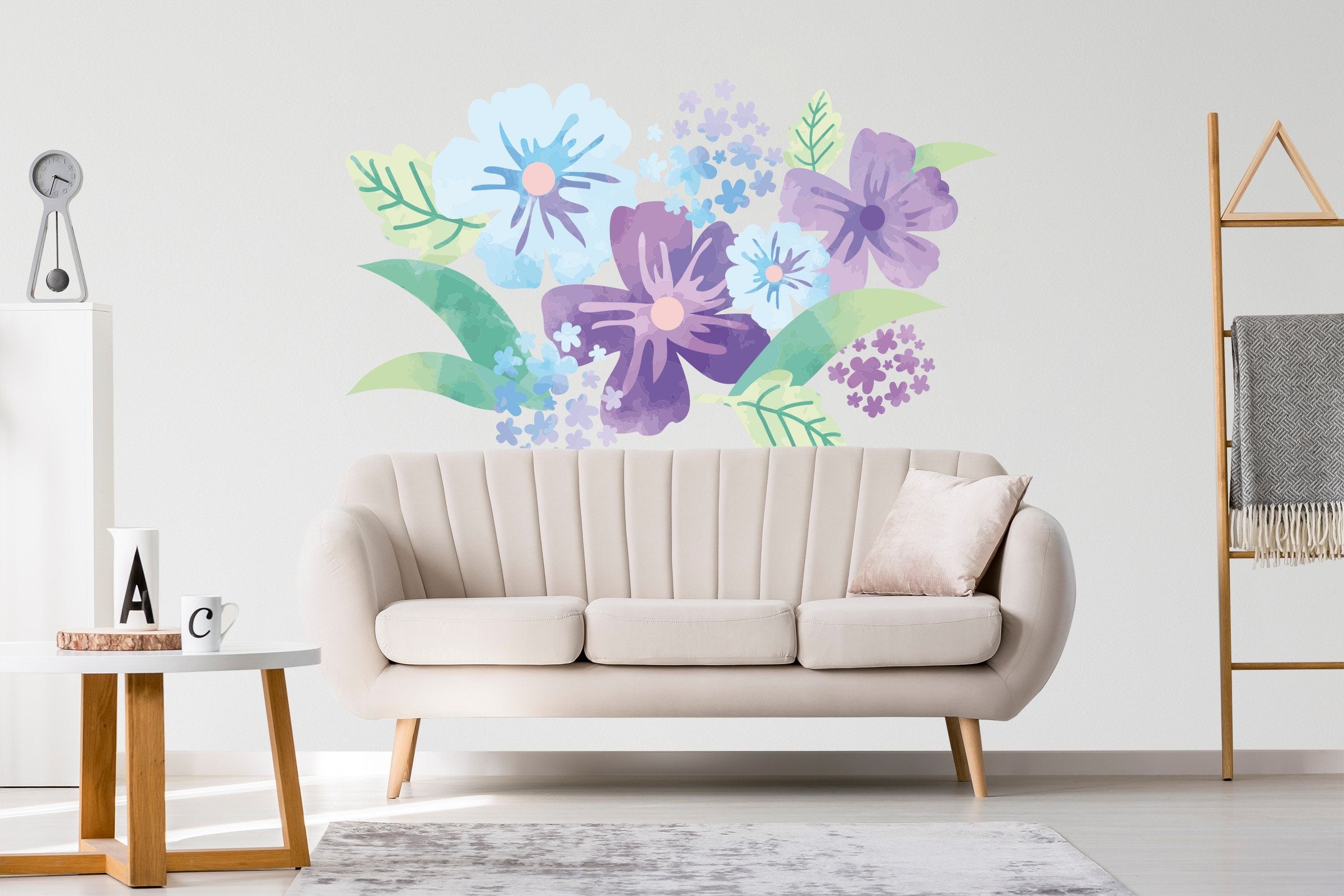 3D Purple Petals 199 Wall Stickers Wallpaper AJ Wallpaper