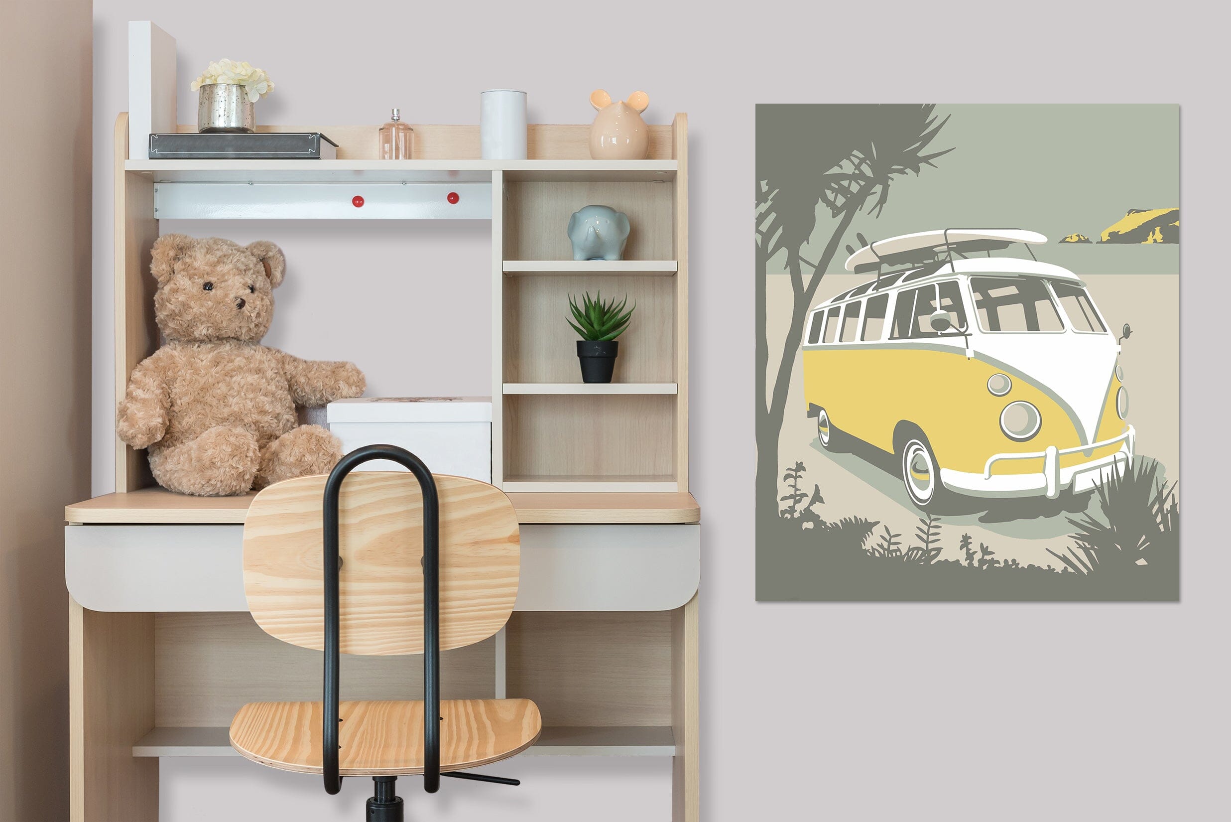 3D Polzeath Camper 045 Steve Read Wall Sticker Wallpaper AJ Wallpaper 2