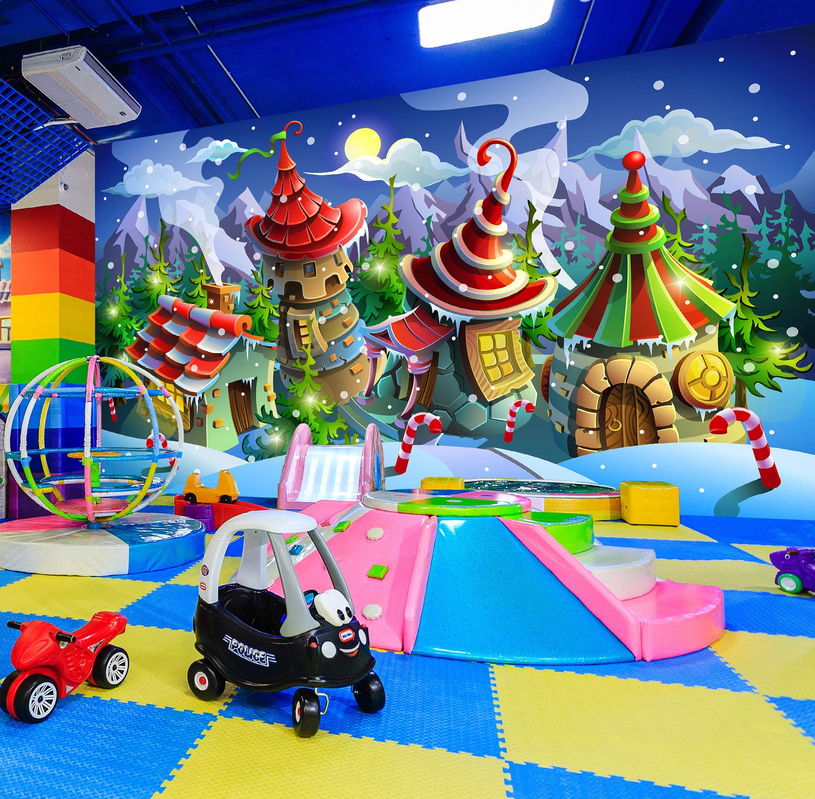 3D Beautiful House 1411 Indoor Play Centres Wall Murals