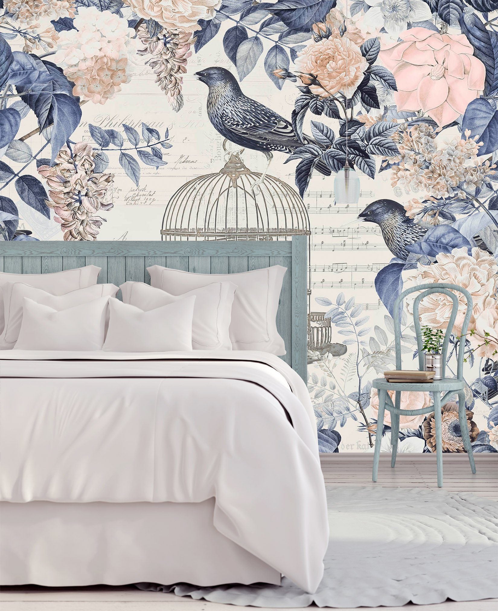 3D Birdcage And Flowers 1440 Andrea haase Wall Mural Wall Murals Wallpaper AJ Wallpaper 2