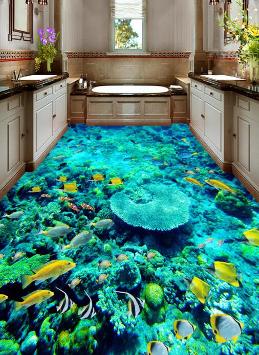 3D Bright Pretty Ocean Floor Mural Wallpaper AJ Wallpaper 2