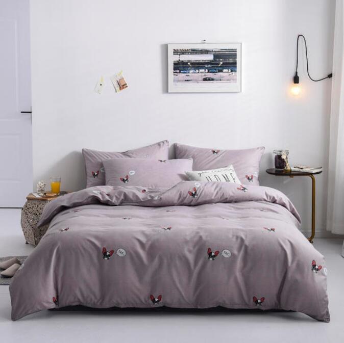 3D Gray Background Puppy 2001 Bed Pillowcases Quilt