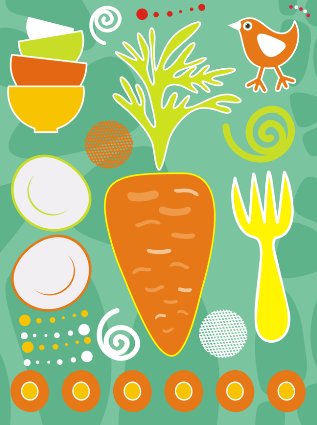 Carrot Pattern Wallpaper AJ Wallpaper