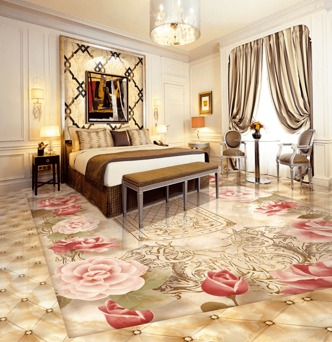 3D Flowering 183 Floor Mural Wallpaper AJ Wallpaper 2