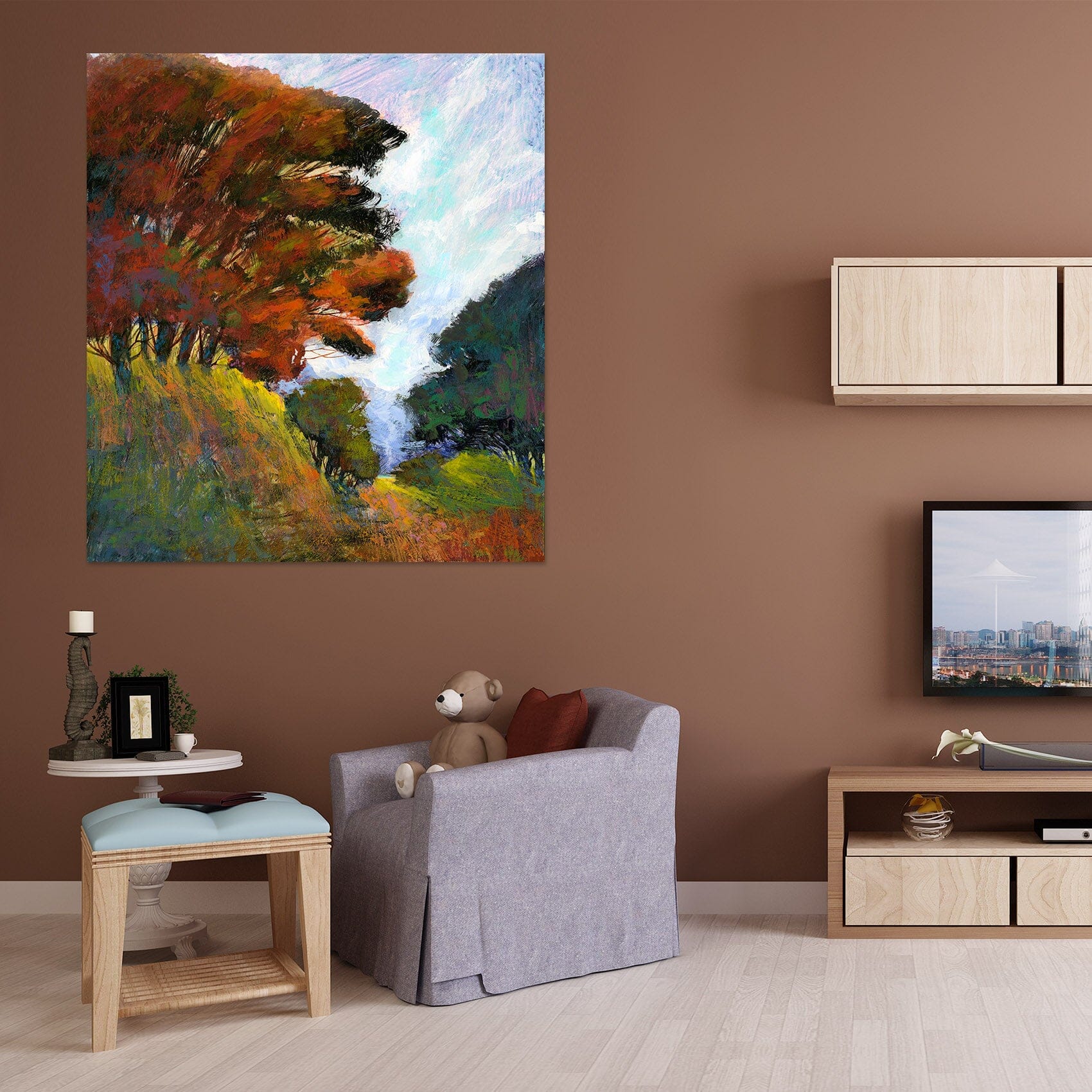3D Red Maple Leaf 050 Michael Tienhaara Wall Sticker Wallpaper AJ Wallpaper 2
