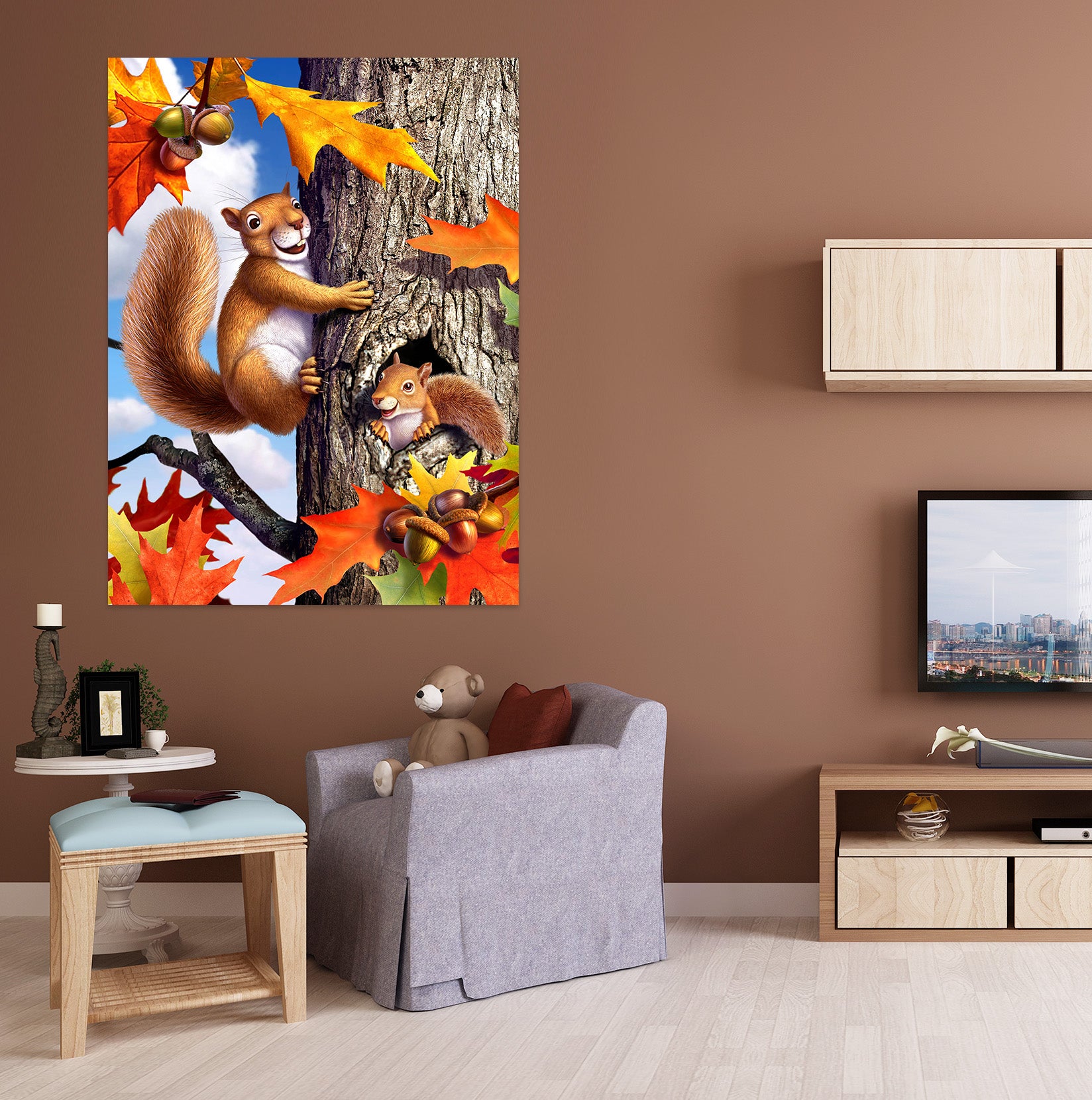 3D Squirrels 85191 Jerry LoFaro Wall Sticker