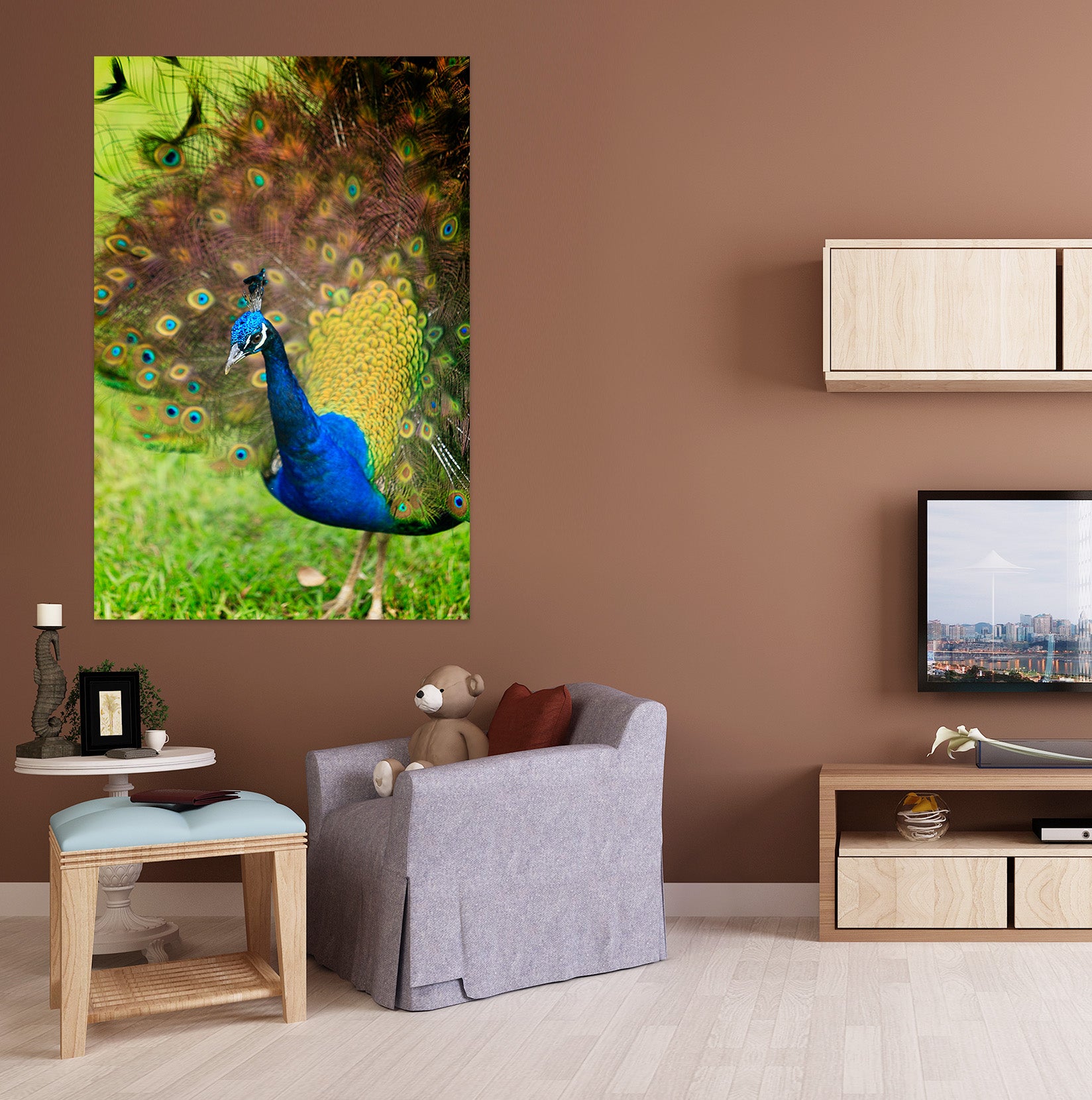 3D Peacock 61206 Kathy Barefield Wall Sticker