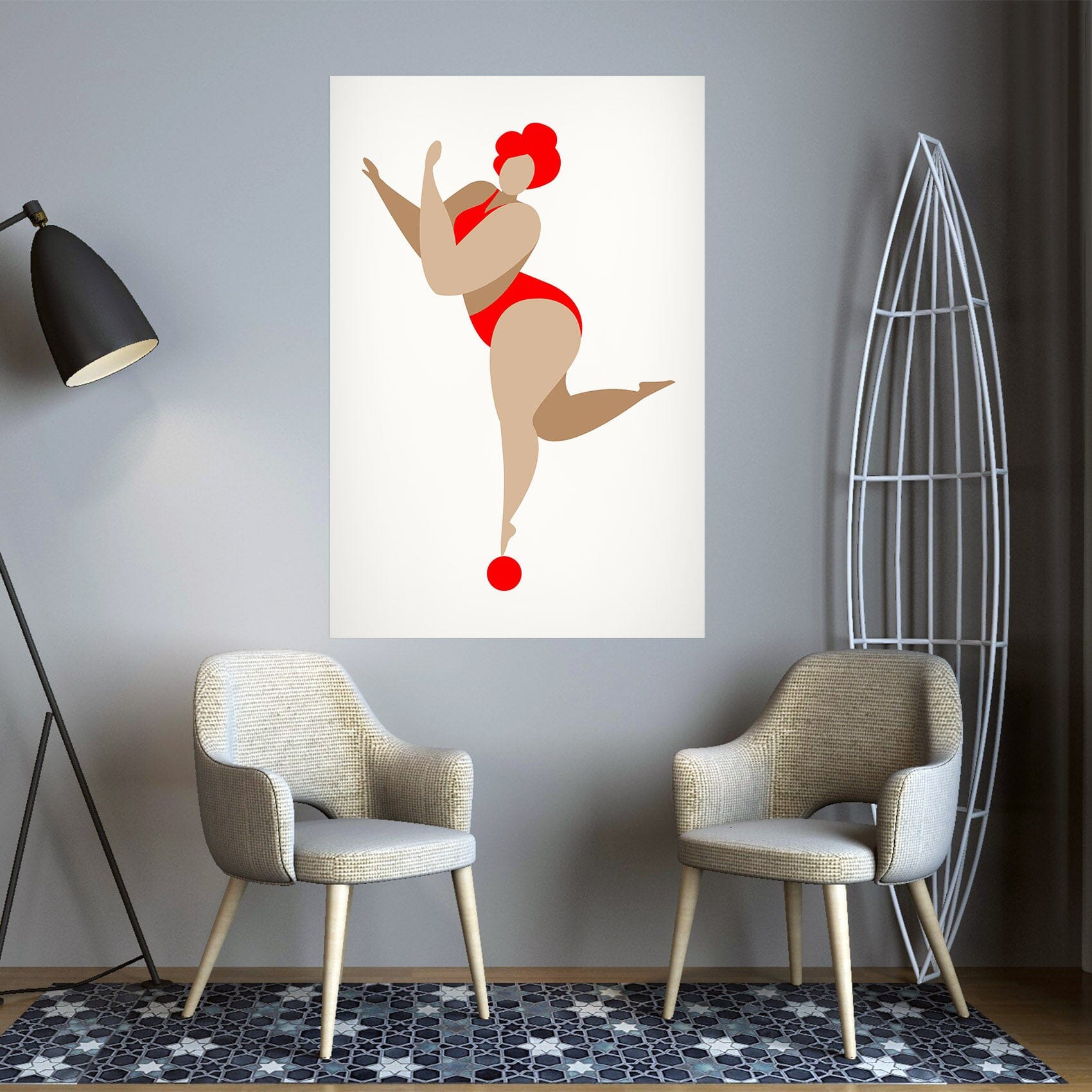3D Short Hair Girl 133 Boris Draschoff Wall Sticker Wallpaper AJ Wallpaper 2