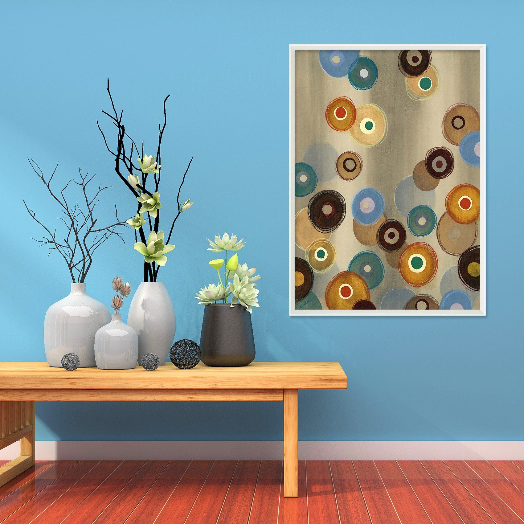 3D Circle In Circle 118 Fake Framed Print Painting Wallpaper AJ Creativity Home