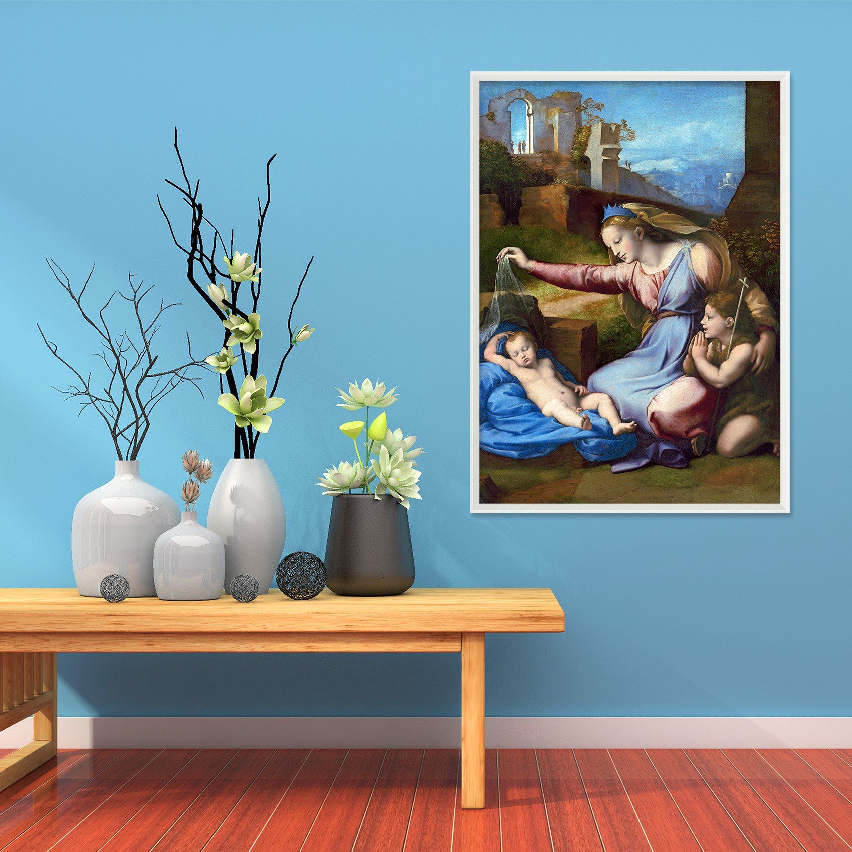 3D Mother Child 128 Fake Framed Print Painting Wallpaper AJ Creativity Home
