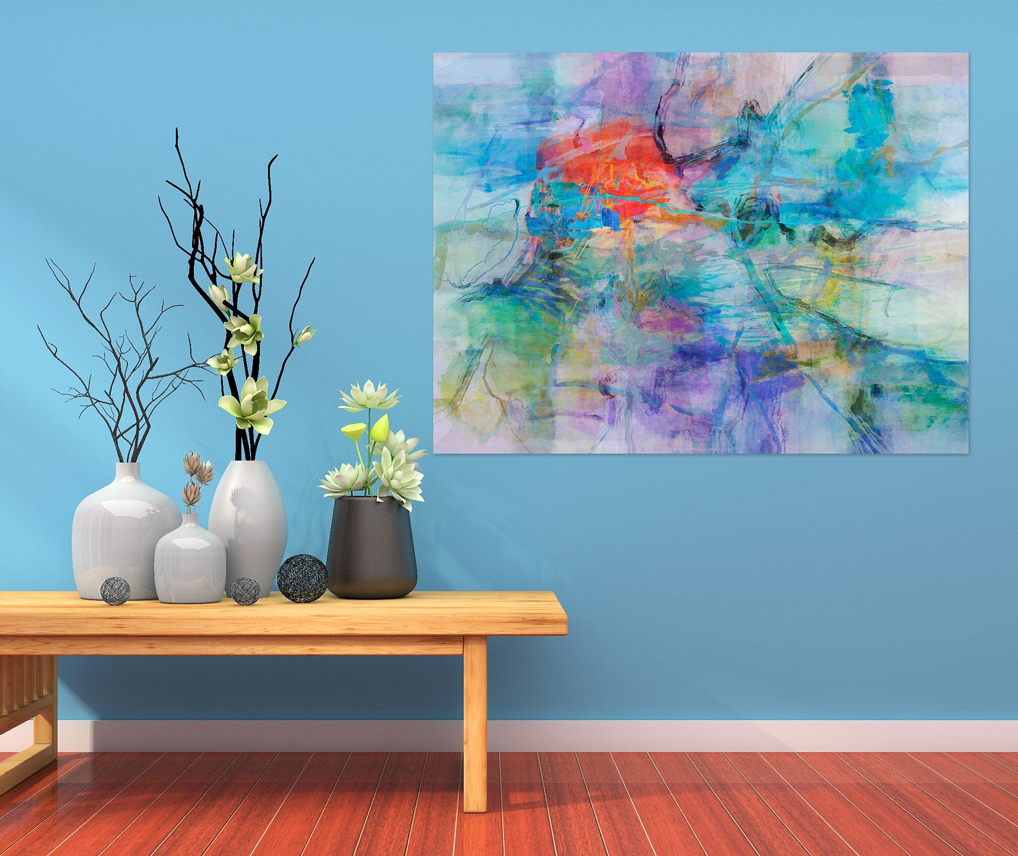 3D Color Graffiti 008 Michael Tienhaara Wall Sticker Wallpaper AJ Wallpaper 2