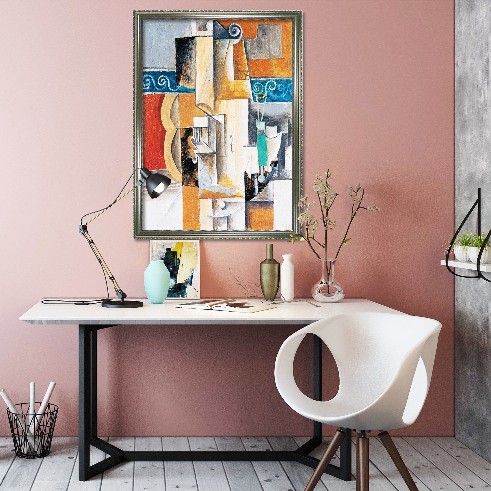 3D Mosaic Painting 130 Fake Framed Print Painting Wallpaper AJ Creativity Home