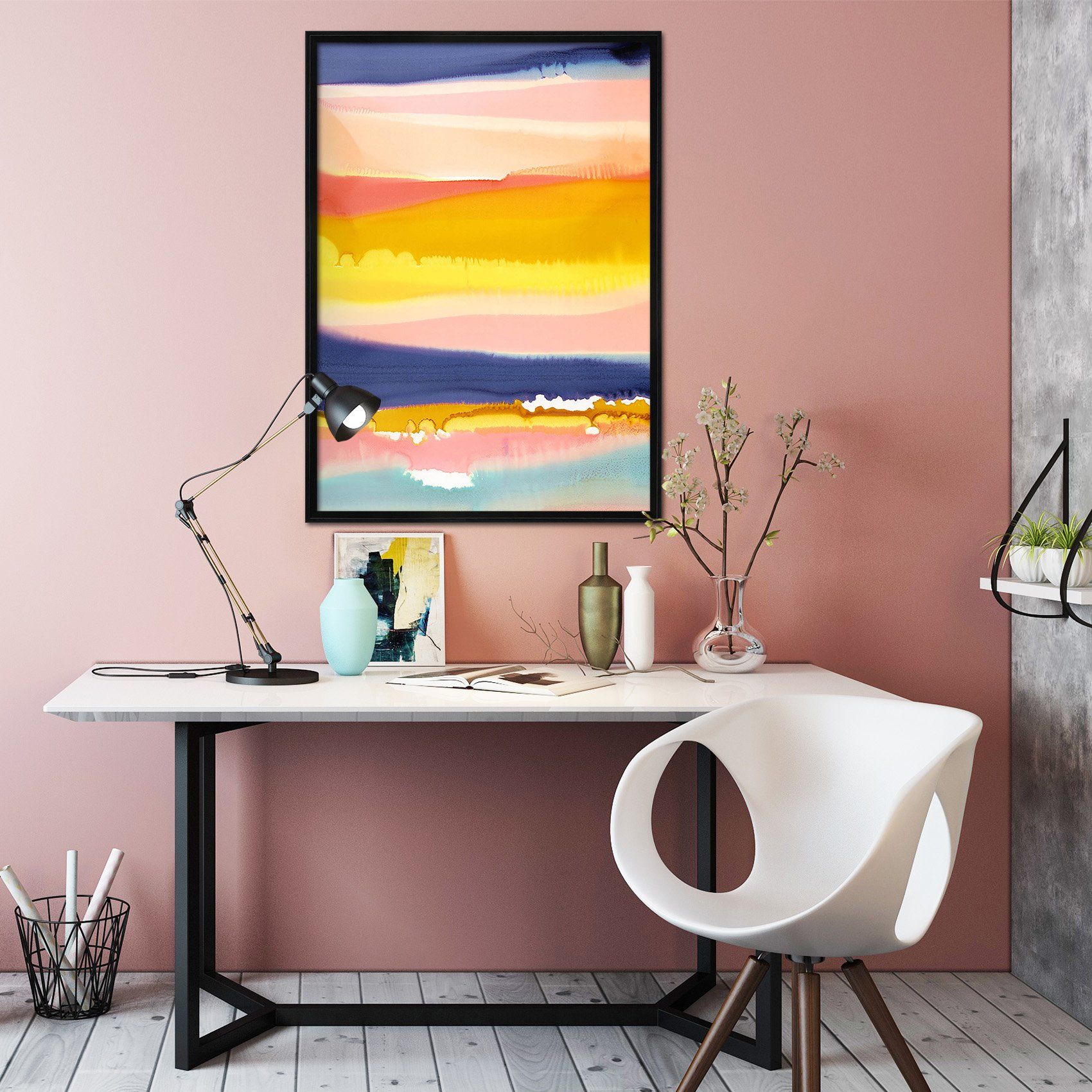 3D Bright Colors 080 Fake Framed Print Painting Wallpaper AJ Creativity Home