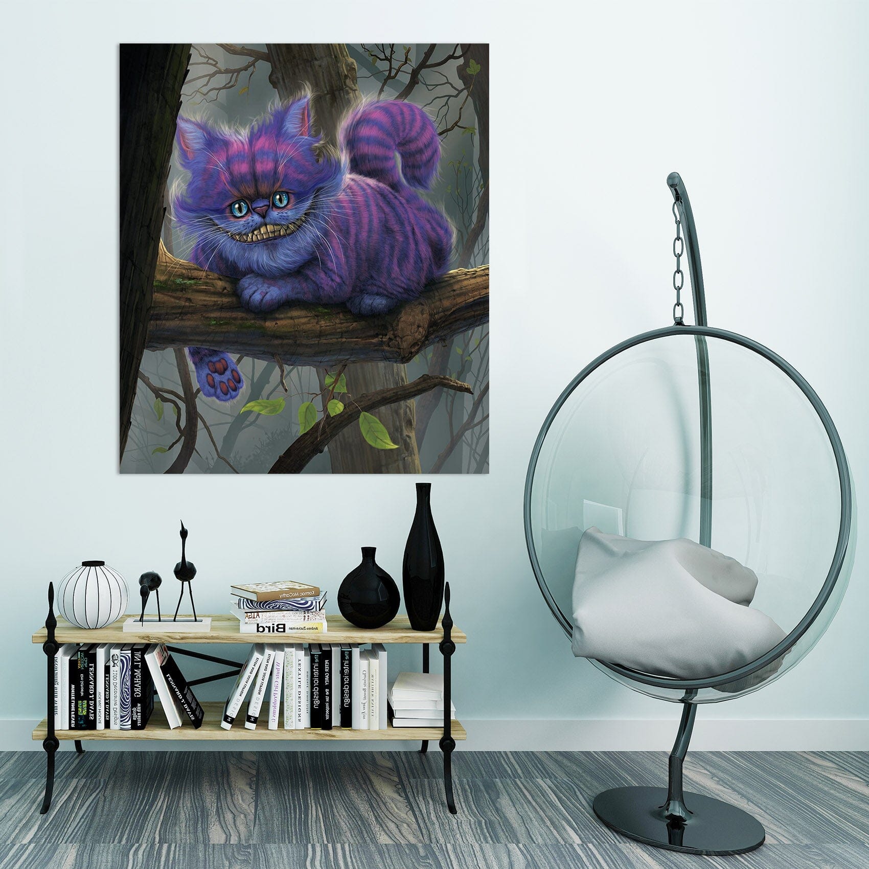 3D Cheshire Cat 021 Vincent Hie Wall Sticker Wallpaper AJ Wallpaper 2