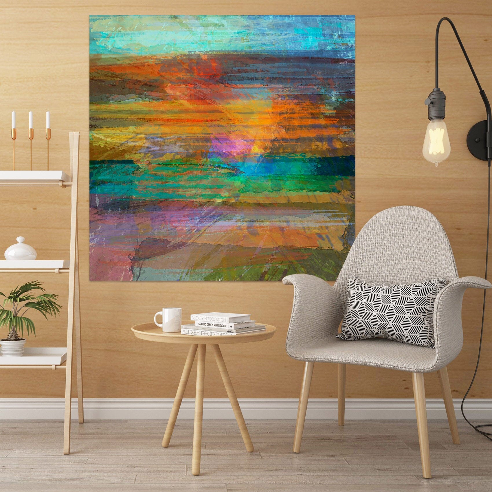 3D Colorful Lake 032 Michael Tienhaara Wall Sticker Wallpaper AJ Wallpaper 2