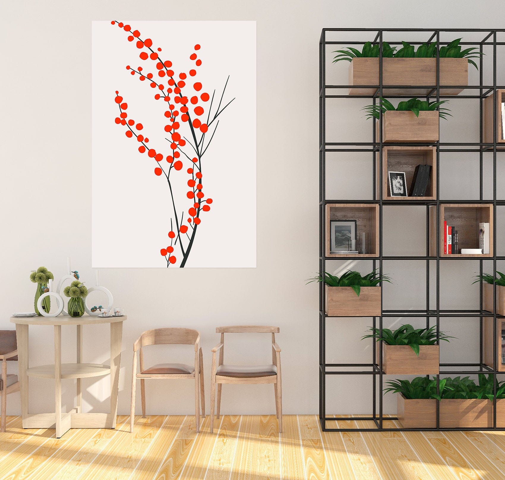 3D Red Tree 249 Boris Draschoff Wall Sticker Wallpaper AJ Wallpaper 2
