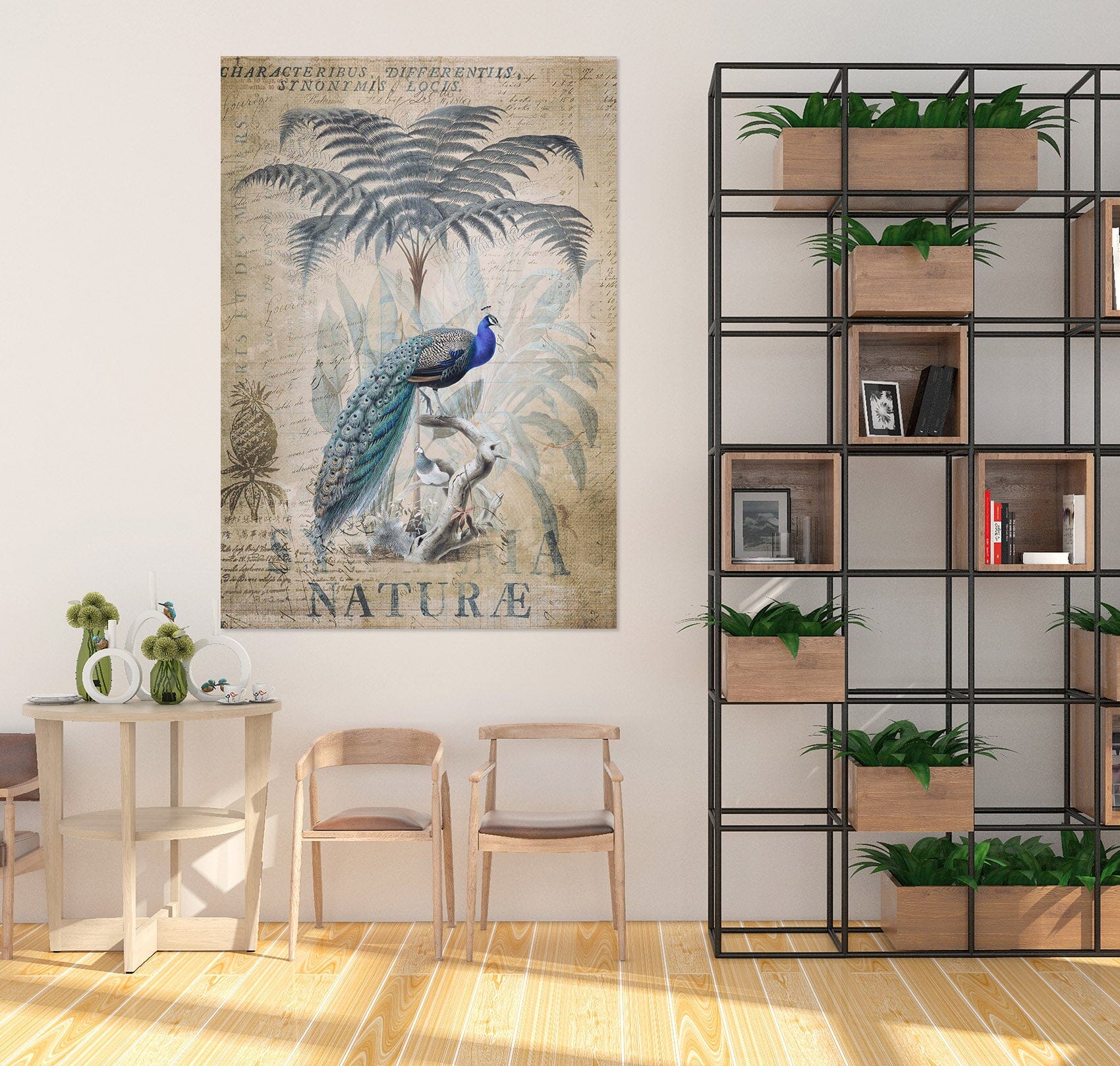 3D Coconut Peacock 1029 Andrea haase Wall Sticker Wallpaper AJ Wallpaper 2