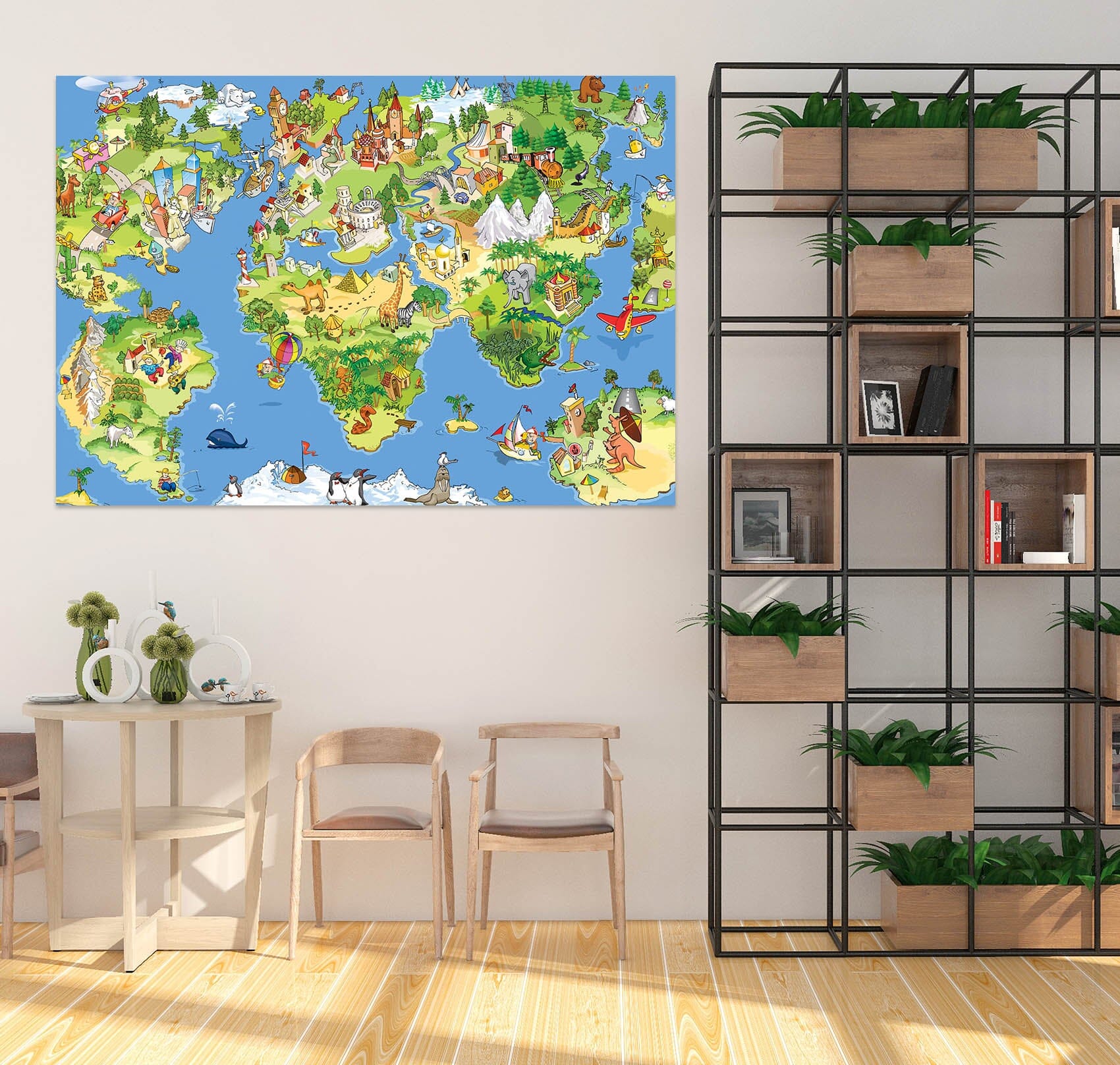 3D Island Forest 117 World Map Wall Sticker Wallpaper AJ Wallpaper 2