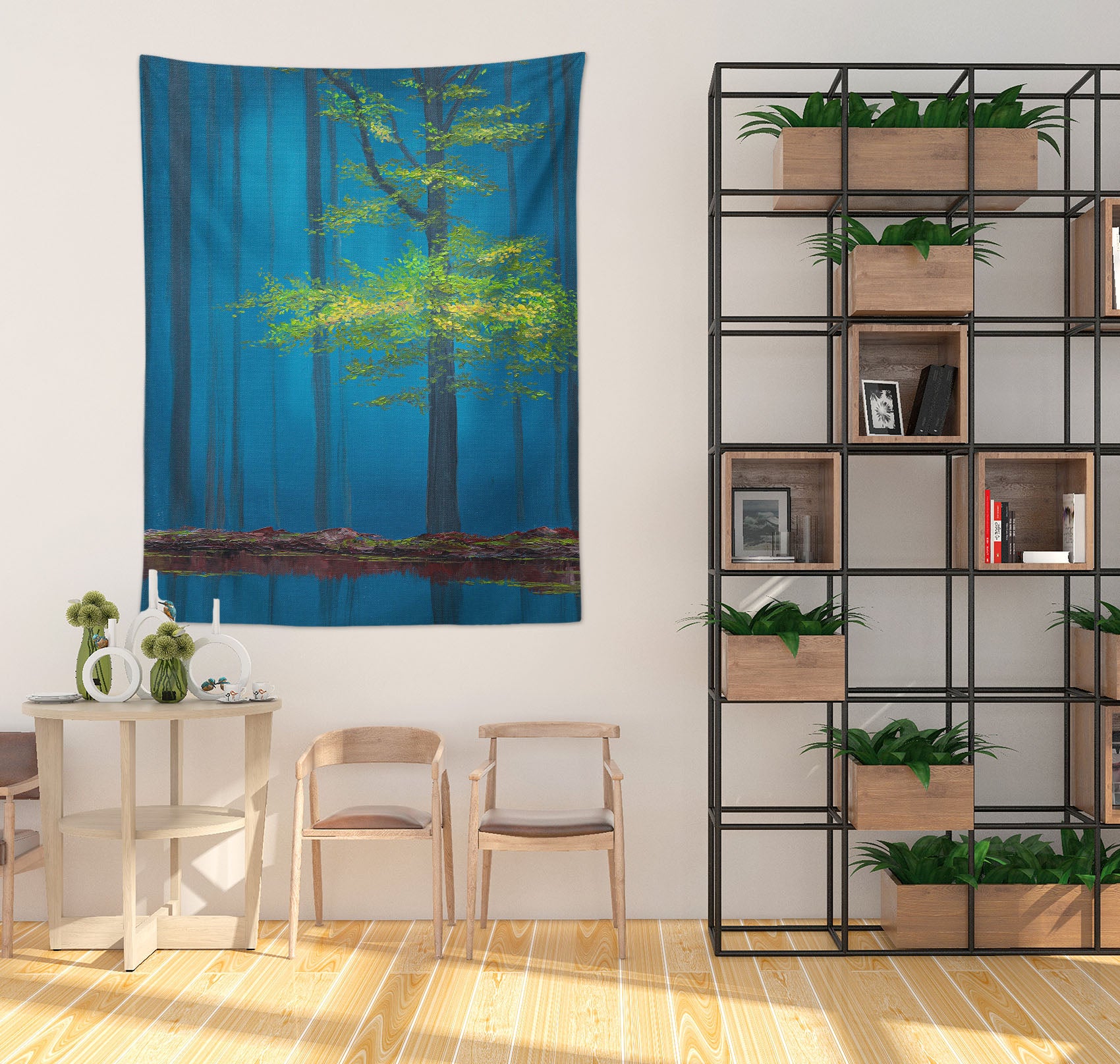 3D Green Tree 5291 Marina Zotova Tapestry Hanging Cloth Hang