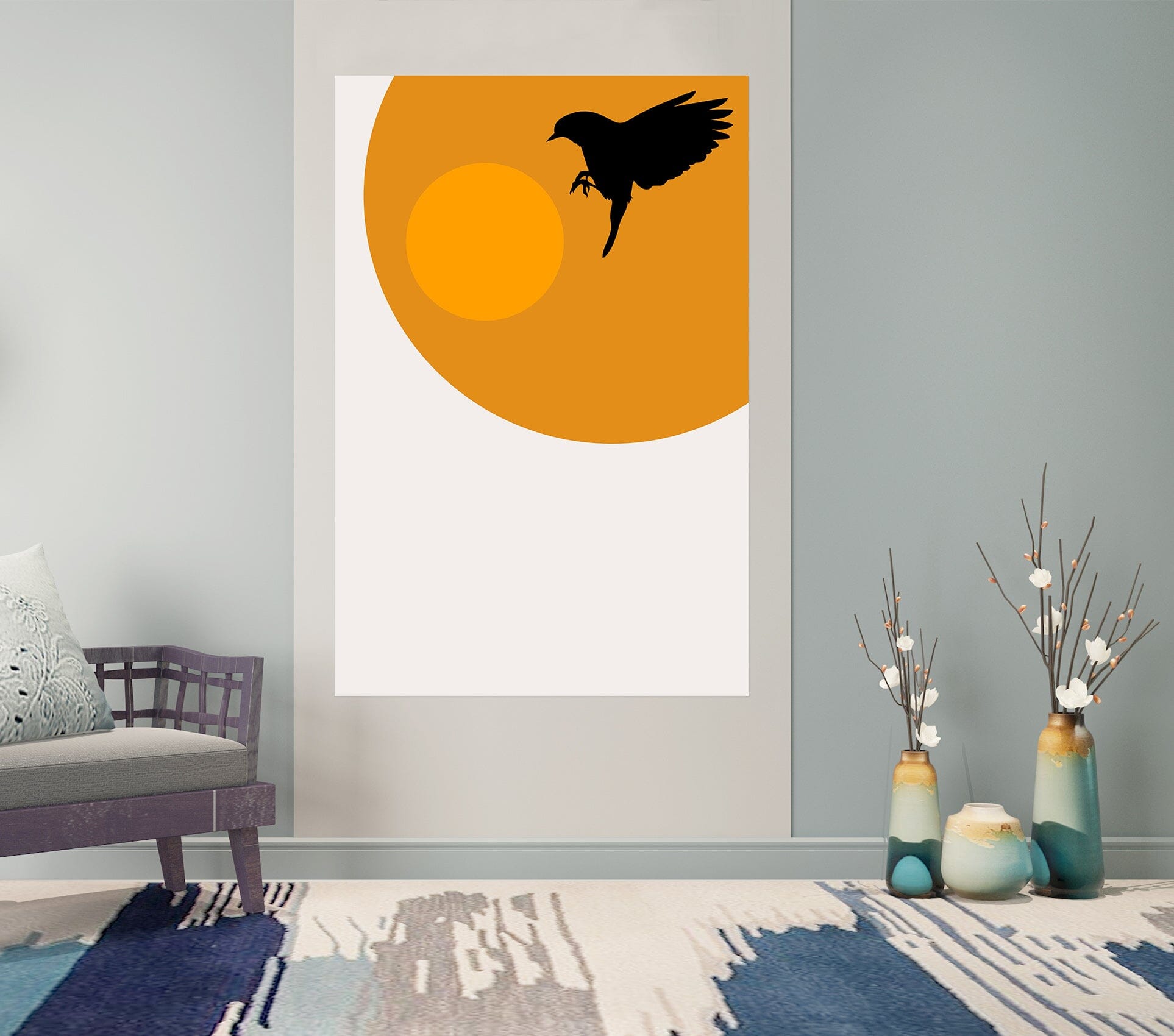 3D Golden Sun 220 Boris Draschoff Wall Sticker Wallpaper AJ Wallpaper 2