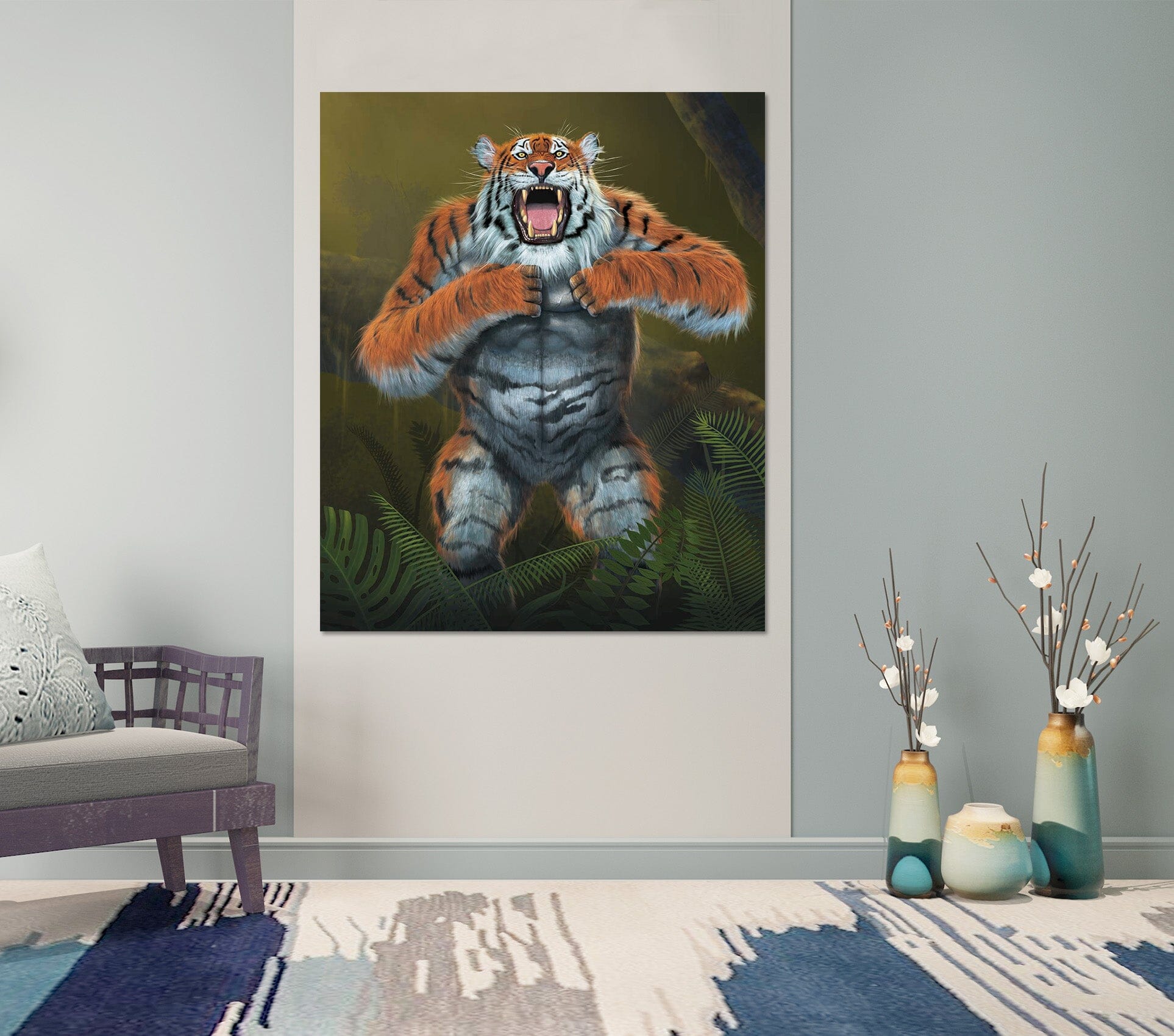 3D Tigerilla 081 Vincent Hie Wall Sticker Wallpaper AJ Wallpaper 2