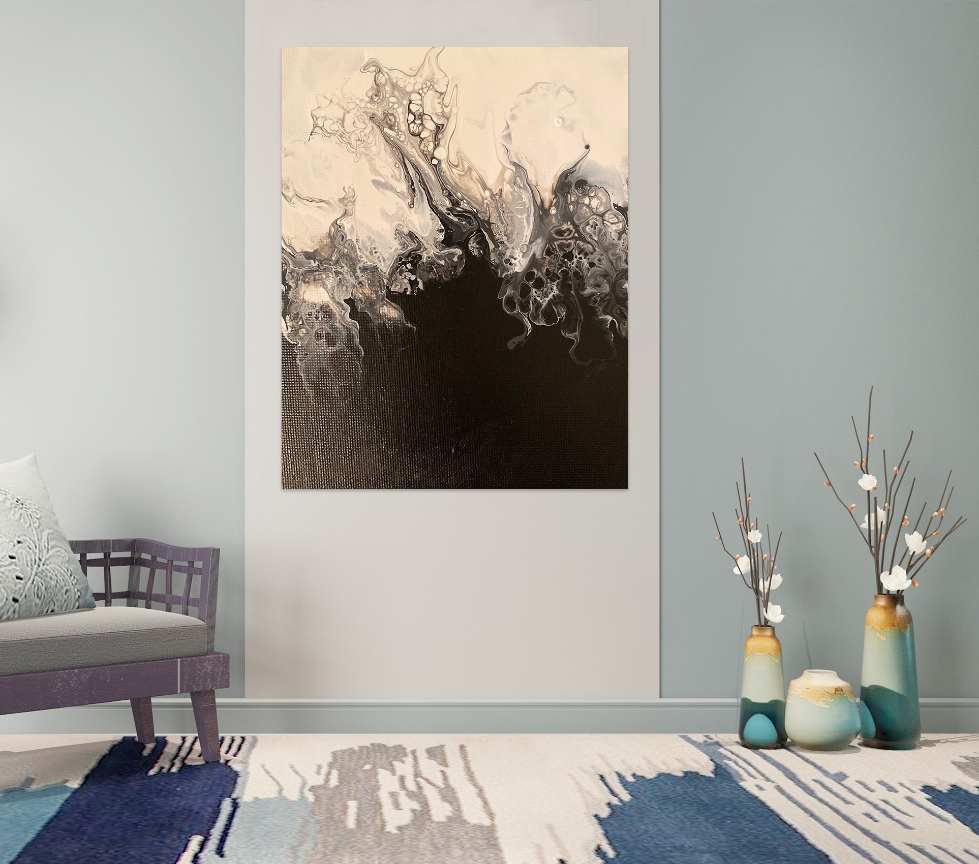 3D Black Texture 8160 Valerie Latrice Wall Sticker