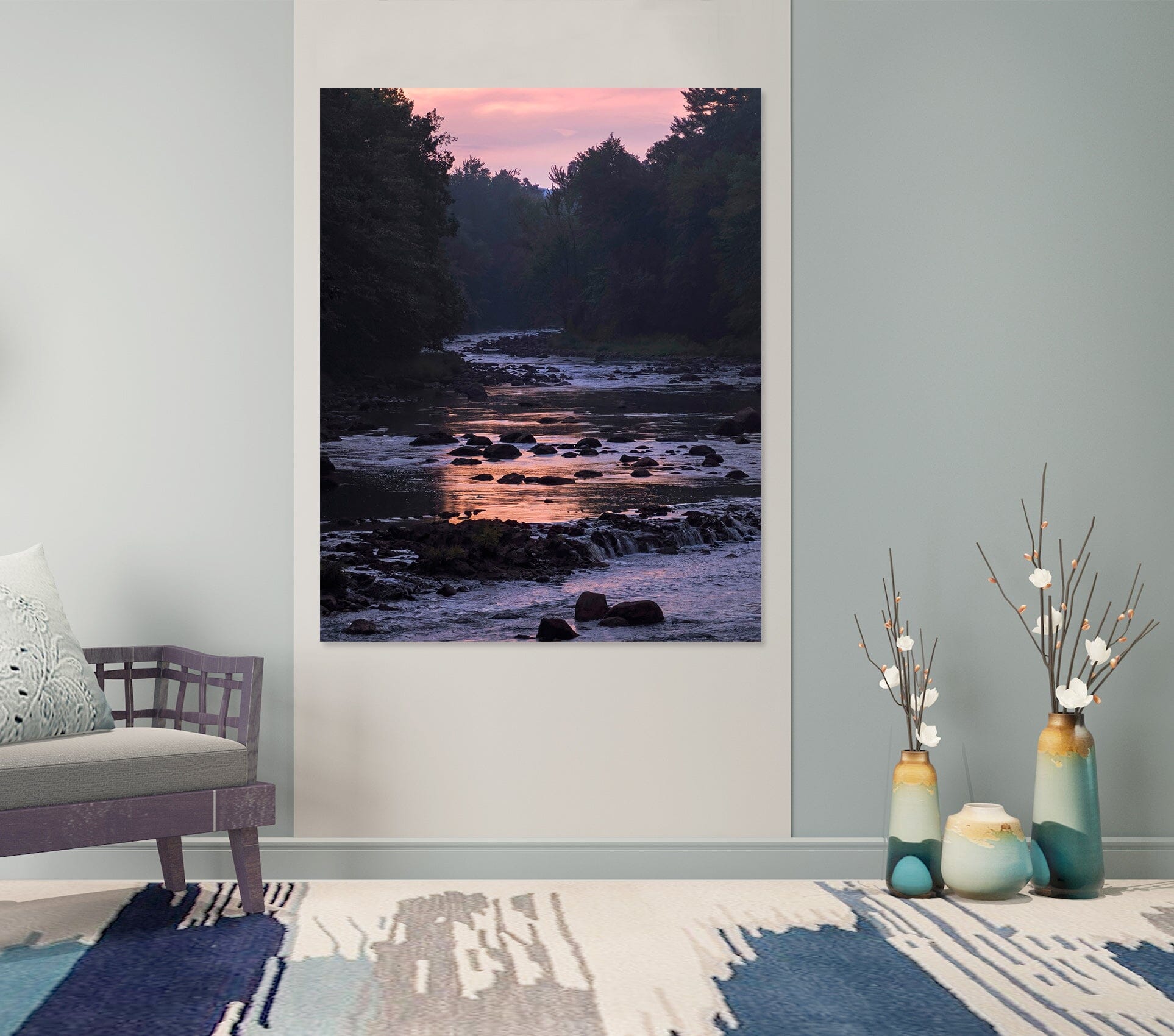 3D Stone River 136 Jerry LoFaro Wall Sticker Wallpaper AJ Wallpaper 2