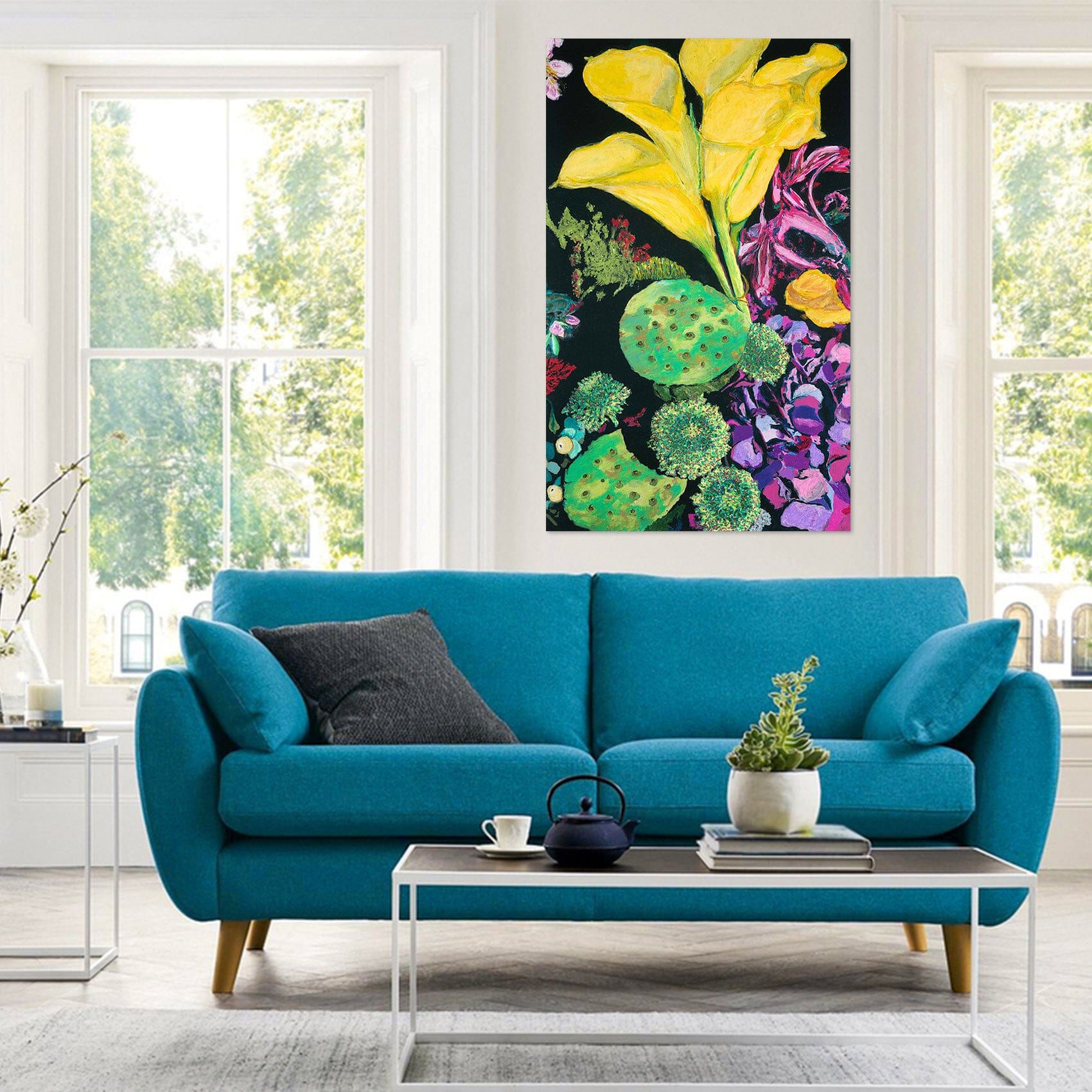 3D Yellow Cala 018 Allan P. Friedlander Wall Sticker Wallpaper AJ Wallpaper 2