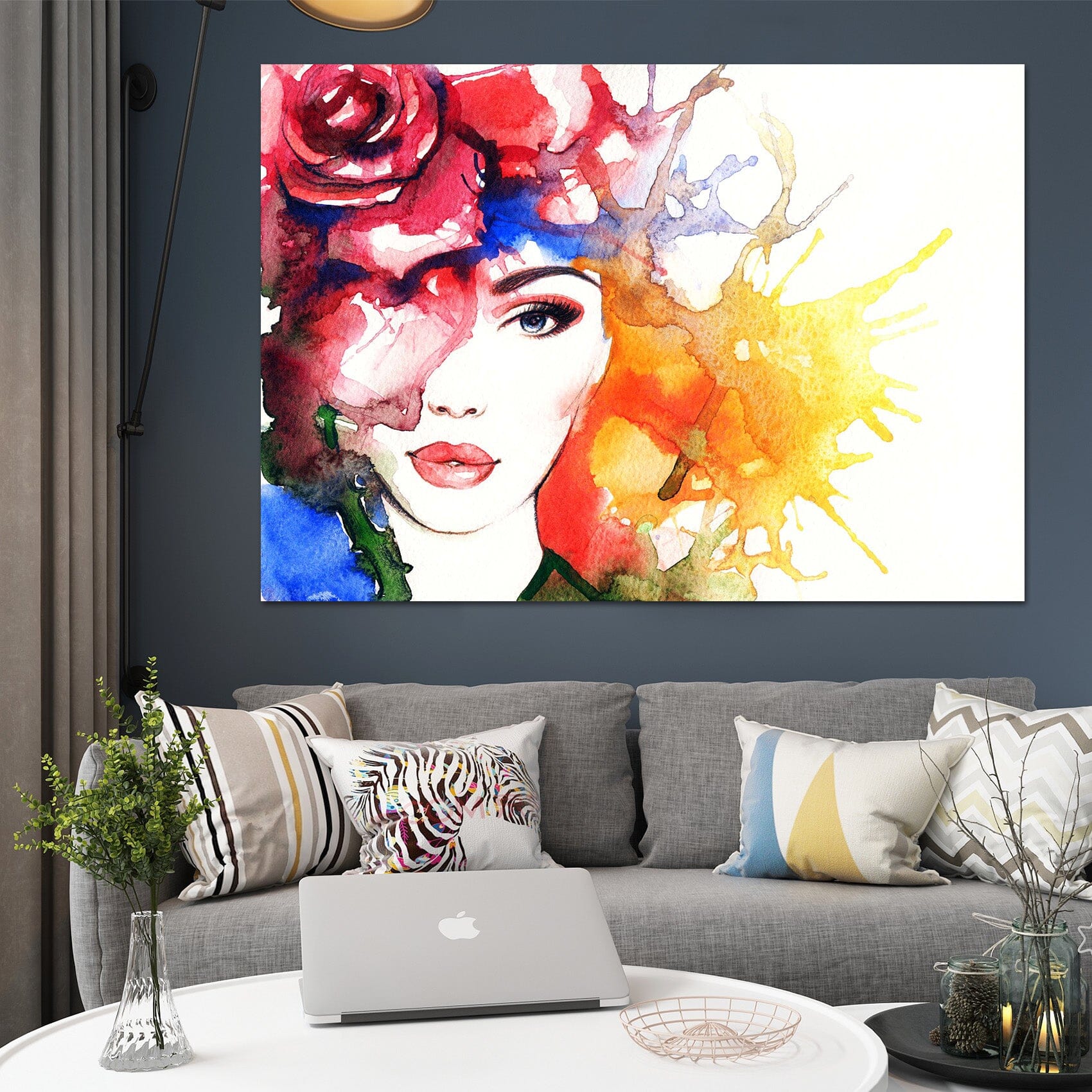 3D Red Rose Woman 1013 Wall Sticker Wallpaper AJ Wallpaper 2