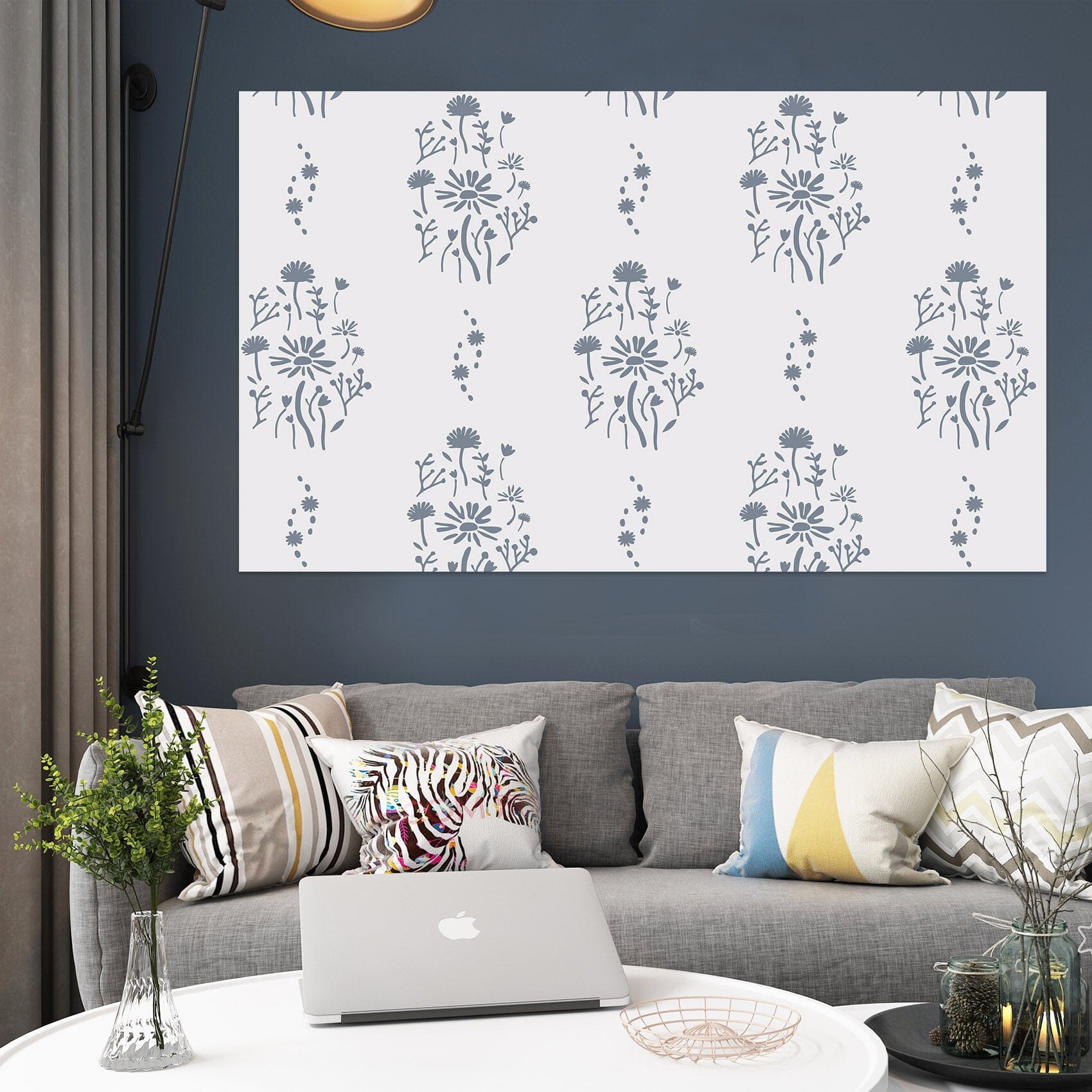 3D Flower Pattern 002 Jillian Helvey Wall Sticker Wallpaper AJ Wallpaper 2