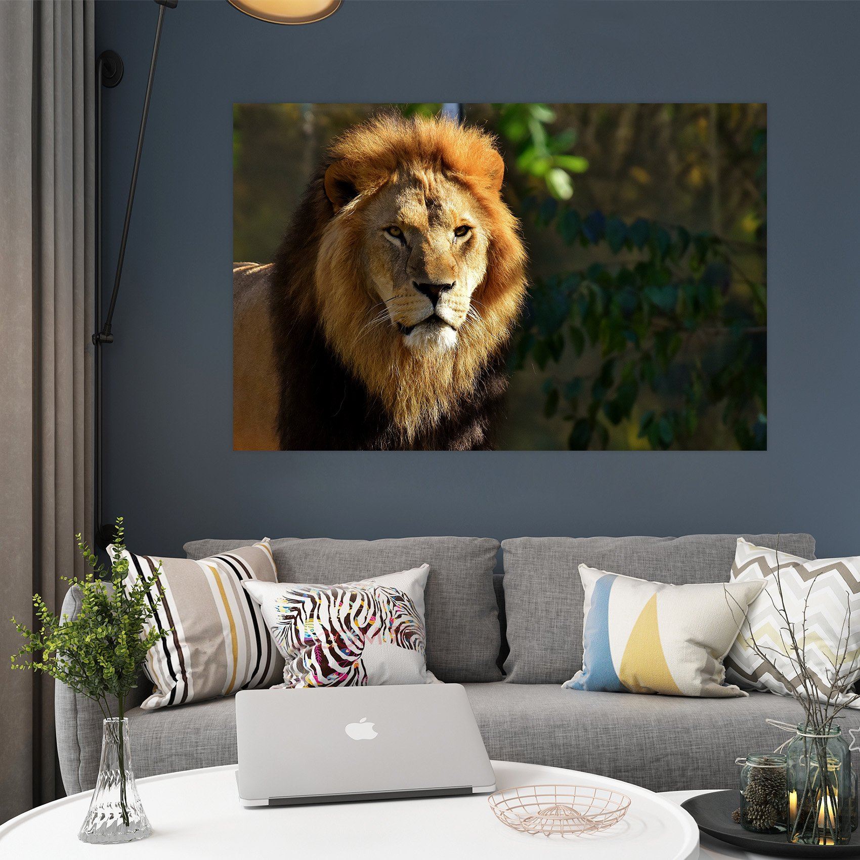 3D Forest Lion 95 Animal Wall Stickers Wallpaper AJ Wallpaper 2