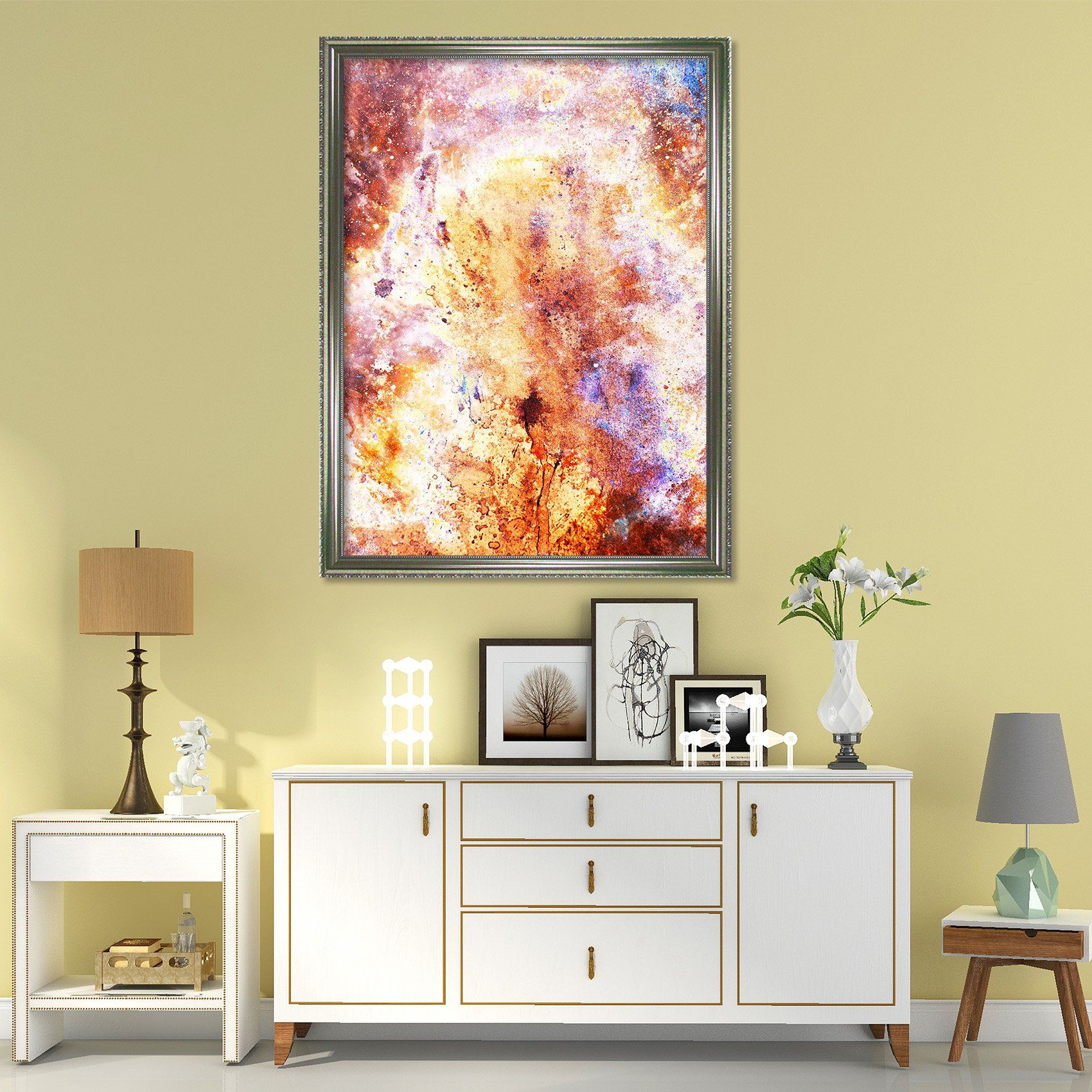 3D Bright Sand 120 Fake Framed Print Painting Wallpaper AJ Creativity Home