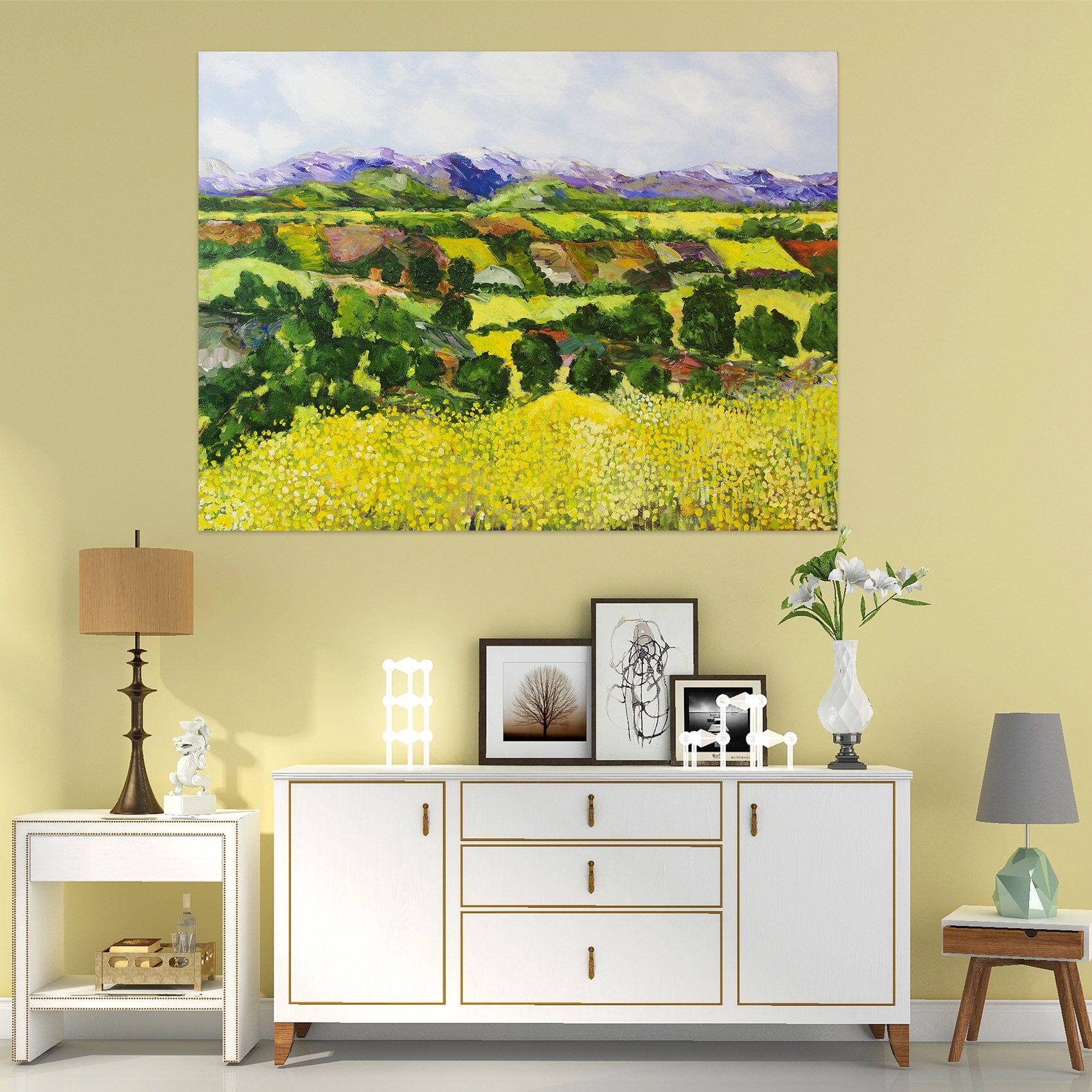 3D Yellow Weeds 013 Allan P. Friedlander Wall Sticker Wallpaper AJ Wallpaper 2
