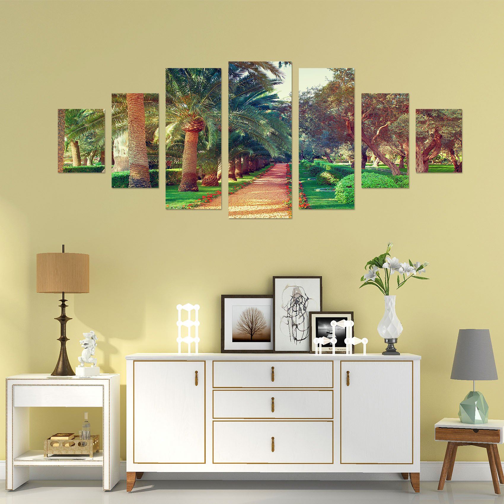 3D Coconut Tree 026 Unframed Print Wallpaper Wallpaper AJ Wallpaper 