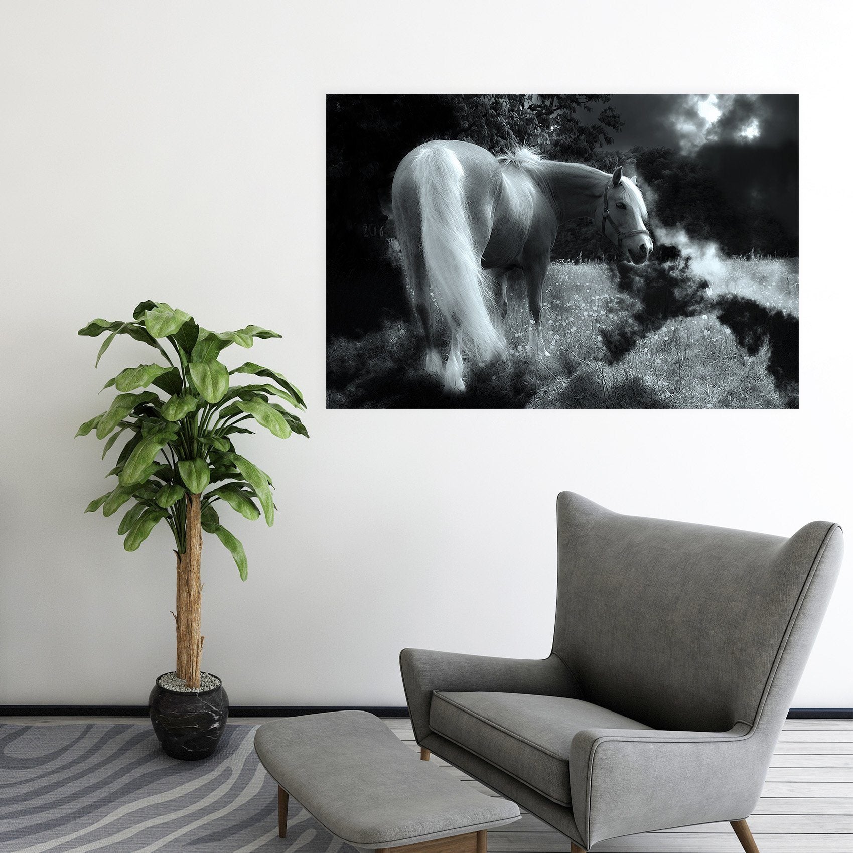 3D Stone Horse 66 Animal Wall Stickers Wallpaper AJ Wallpaper 2