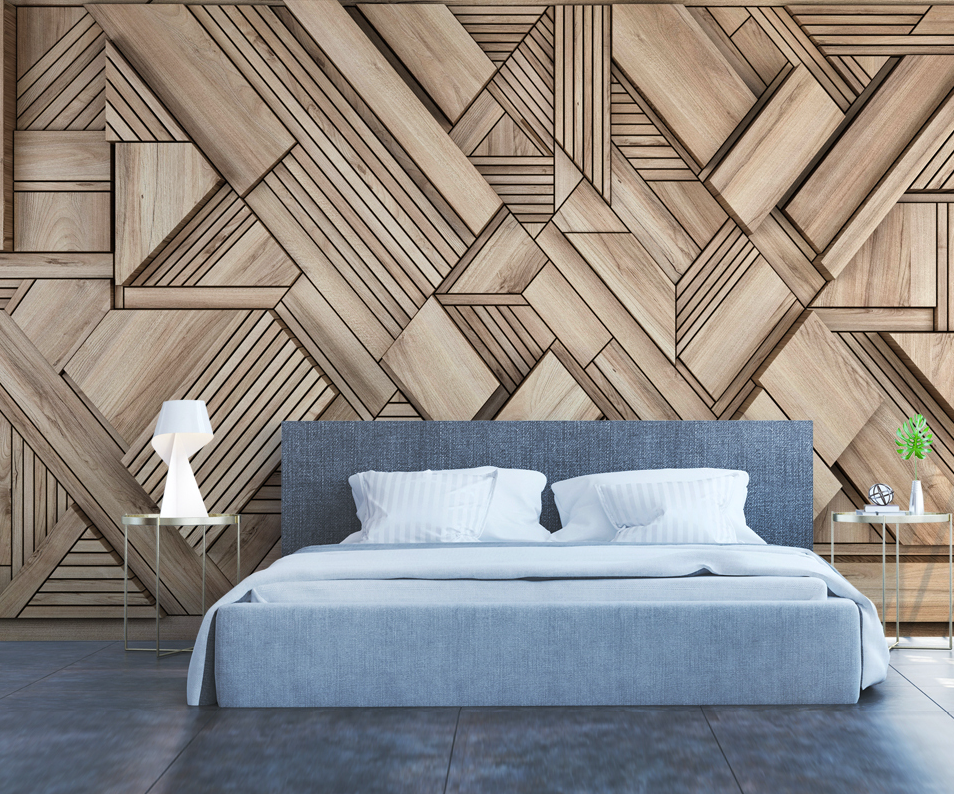 3D Brown Wood WG157 Wall Murals