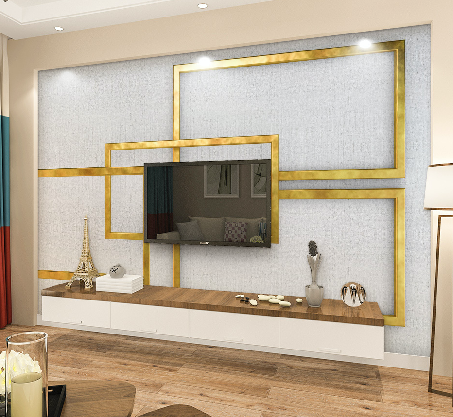 3D Golden Frame WG159 Wall Murals