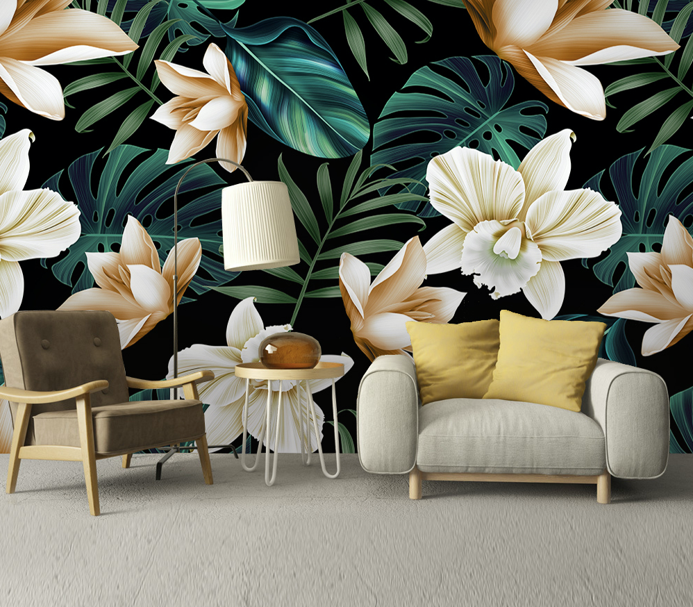 3D White Gardenia WG267 Wall Murals