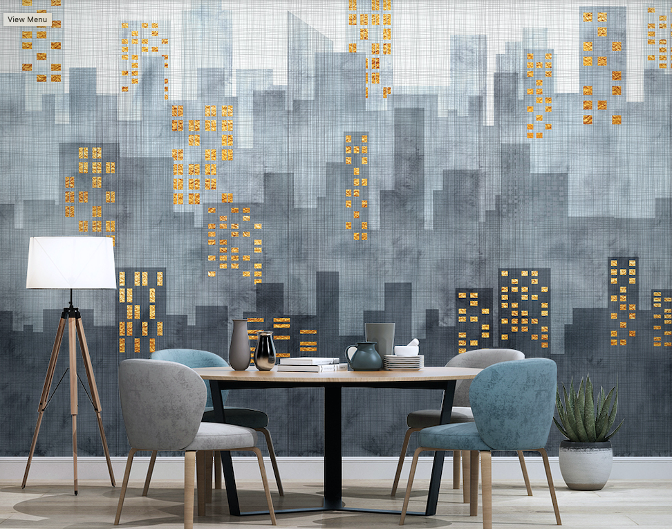 3D City Building Painting WG043 Wall Murals