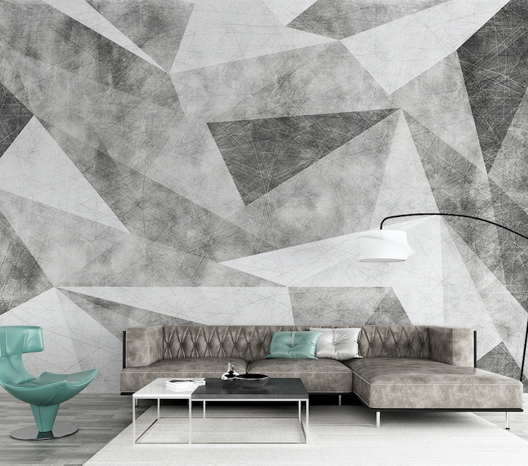 3D Triangle Geometry WG074 Wall Murals