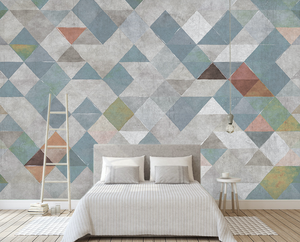 3D Small Blue Square WG140 Wall Murals