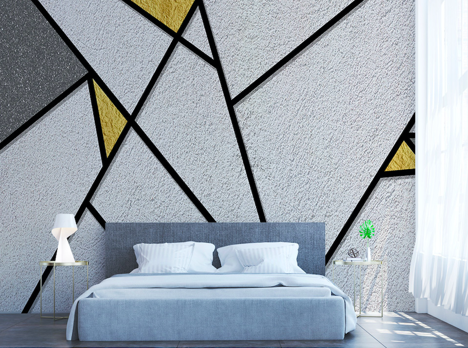 3D Triangle Line WG181 Wall Murals