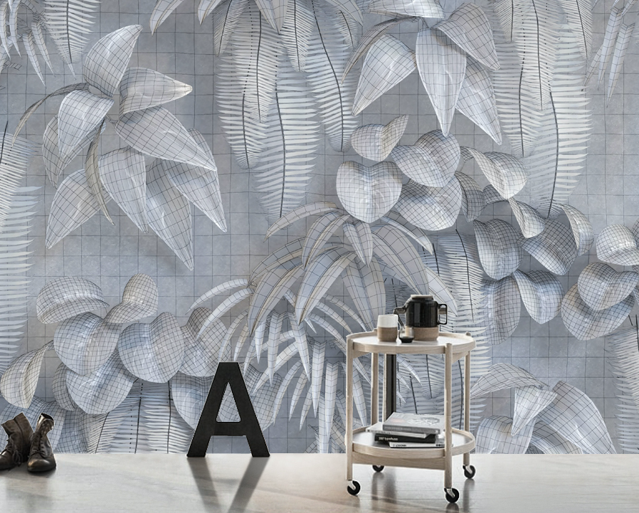 3D Origami Leaves WG217 Wall Murals
