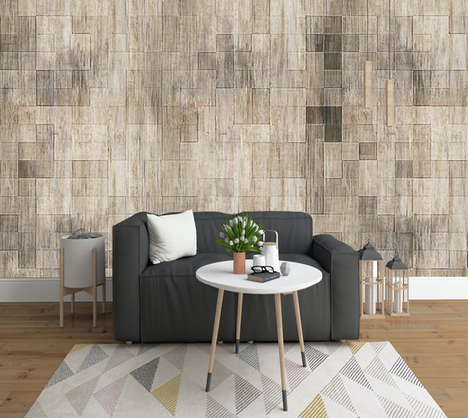 3D Wooden Brick Wall WG023 Wall Murals