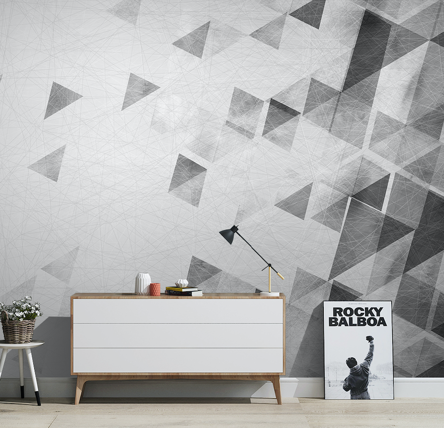 3D Black Triangle WG052 Wall Murals