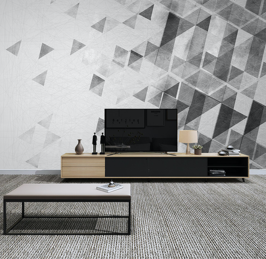 3D Black Triangle WG052 Wall Murals